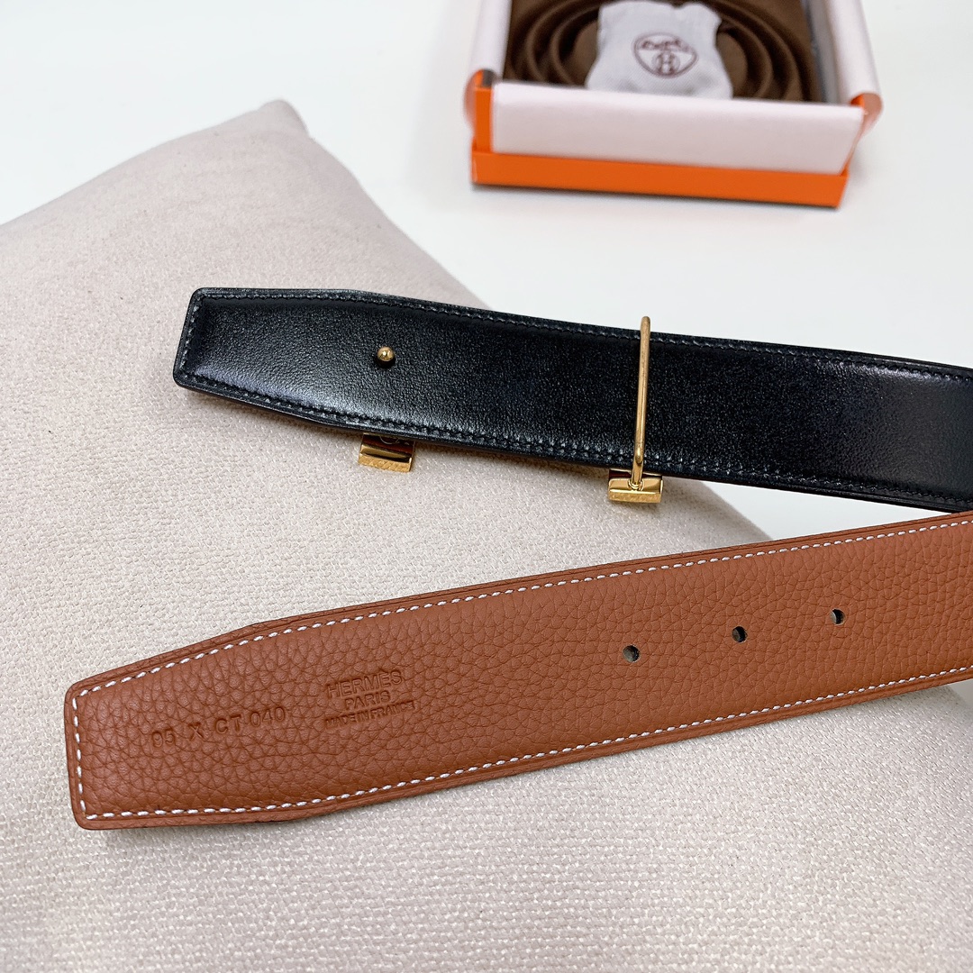 Hermès Male Leather Belt Wide Width