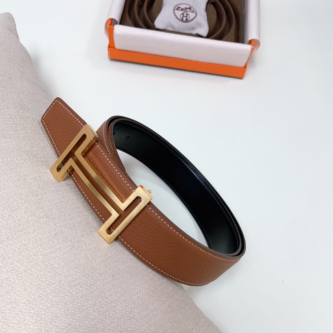 Hermès Male Leather Belt Wide Width
