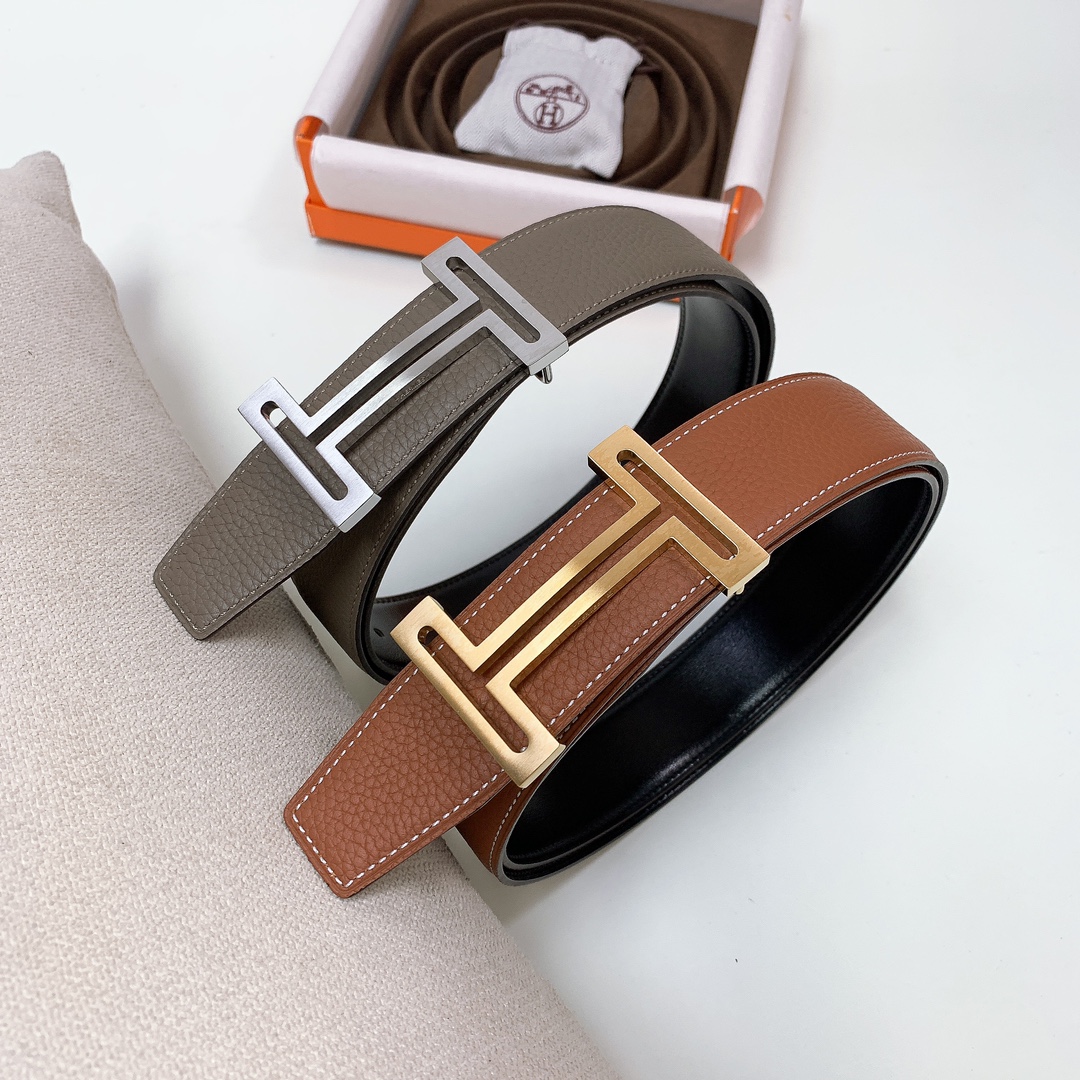 Hermès Male Leather Belt Wide Width