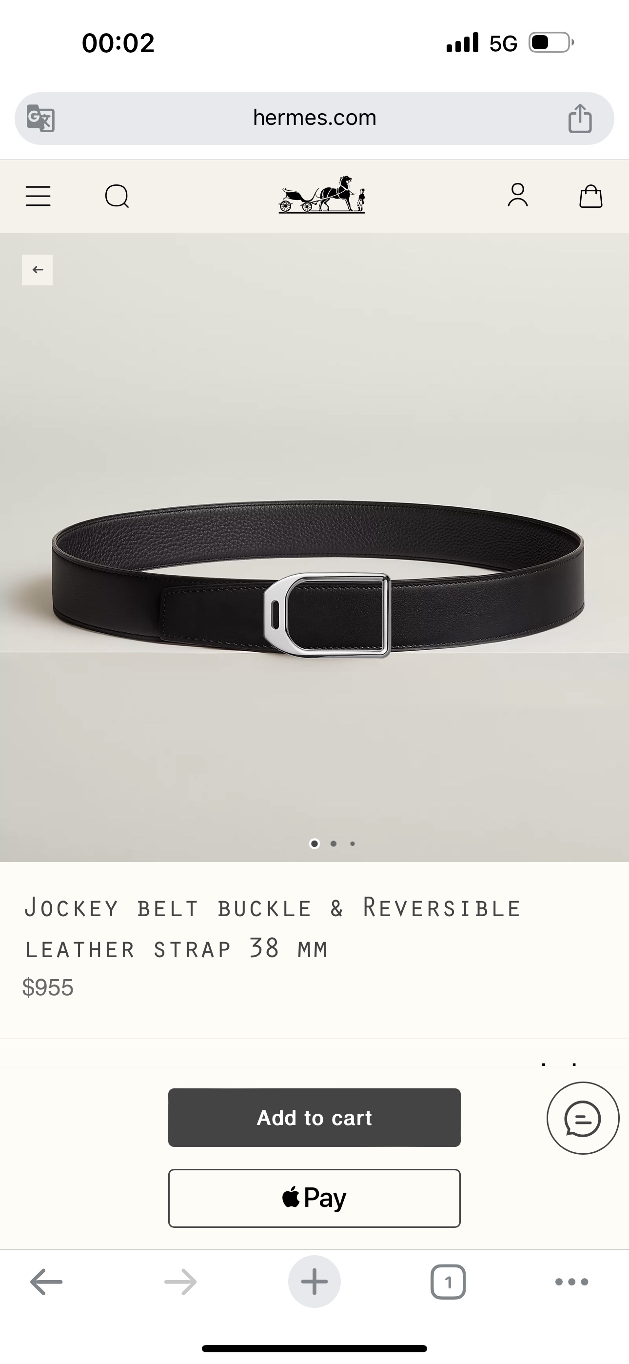 Hermès Male Basic Belt Cow Leather 38mm-s-l