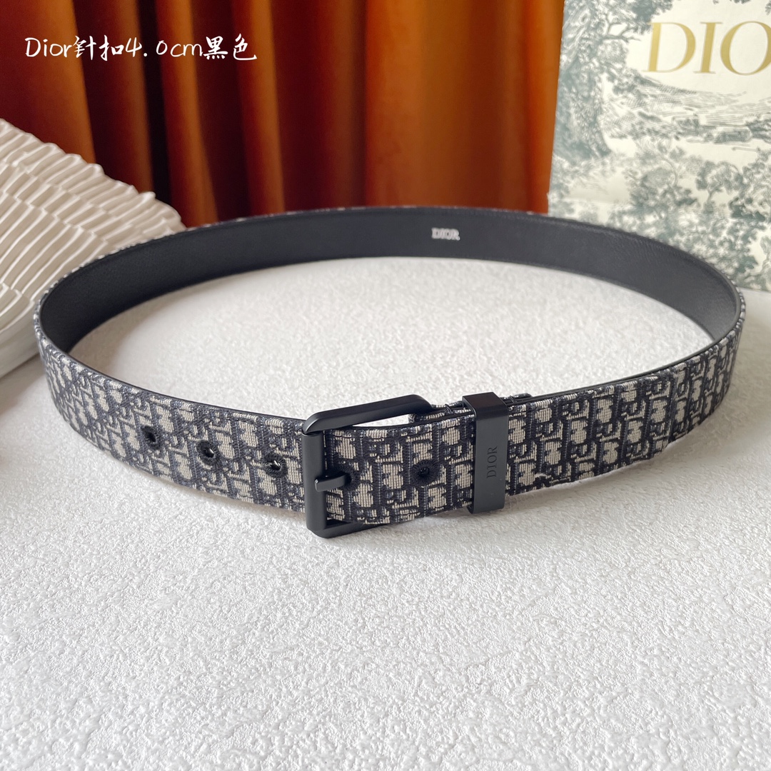 Dior Male Basic Belt Cow Leather Black 40mm-l
