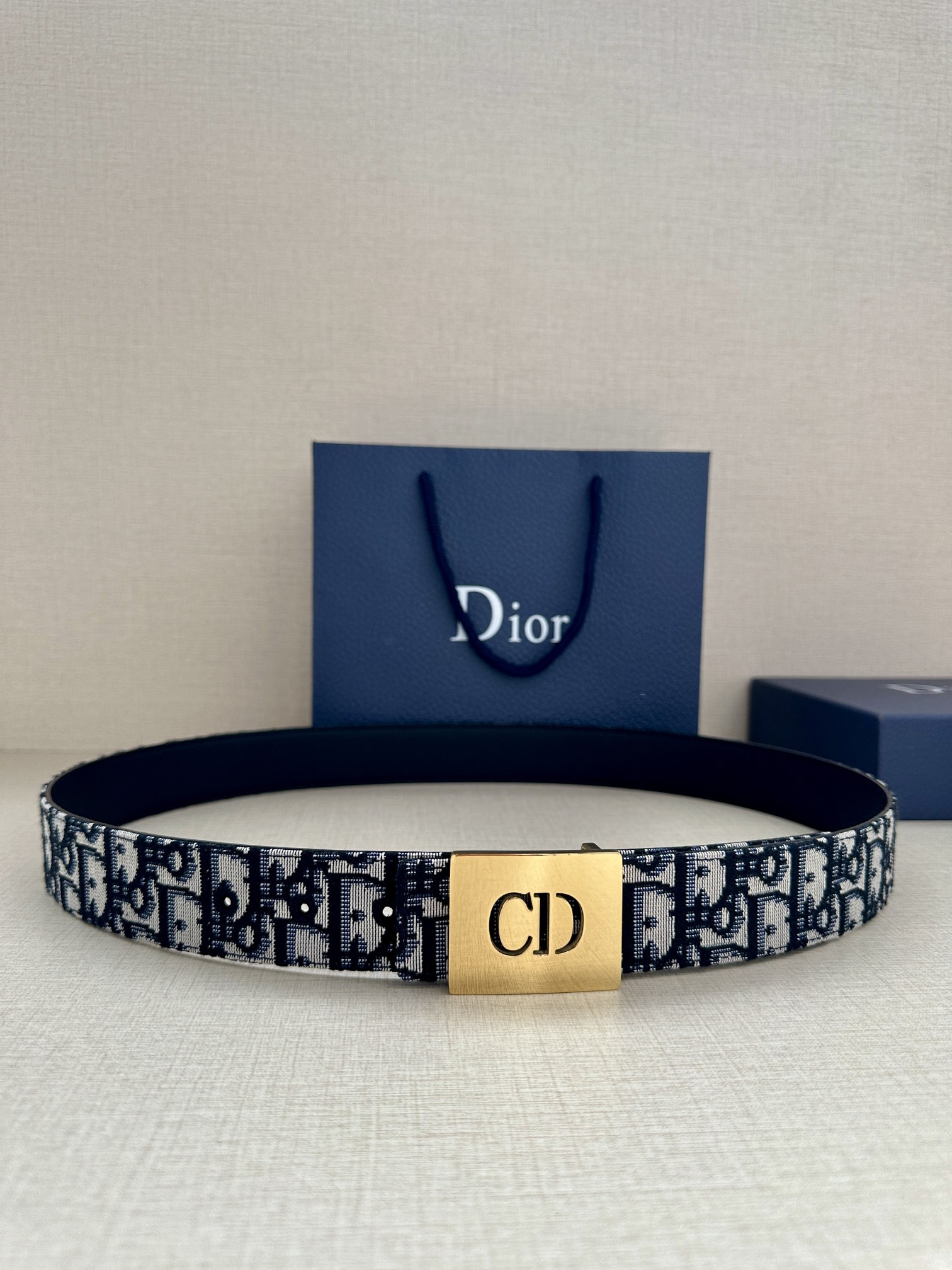 Dior Male Basic Belt Gray M