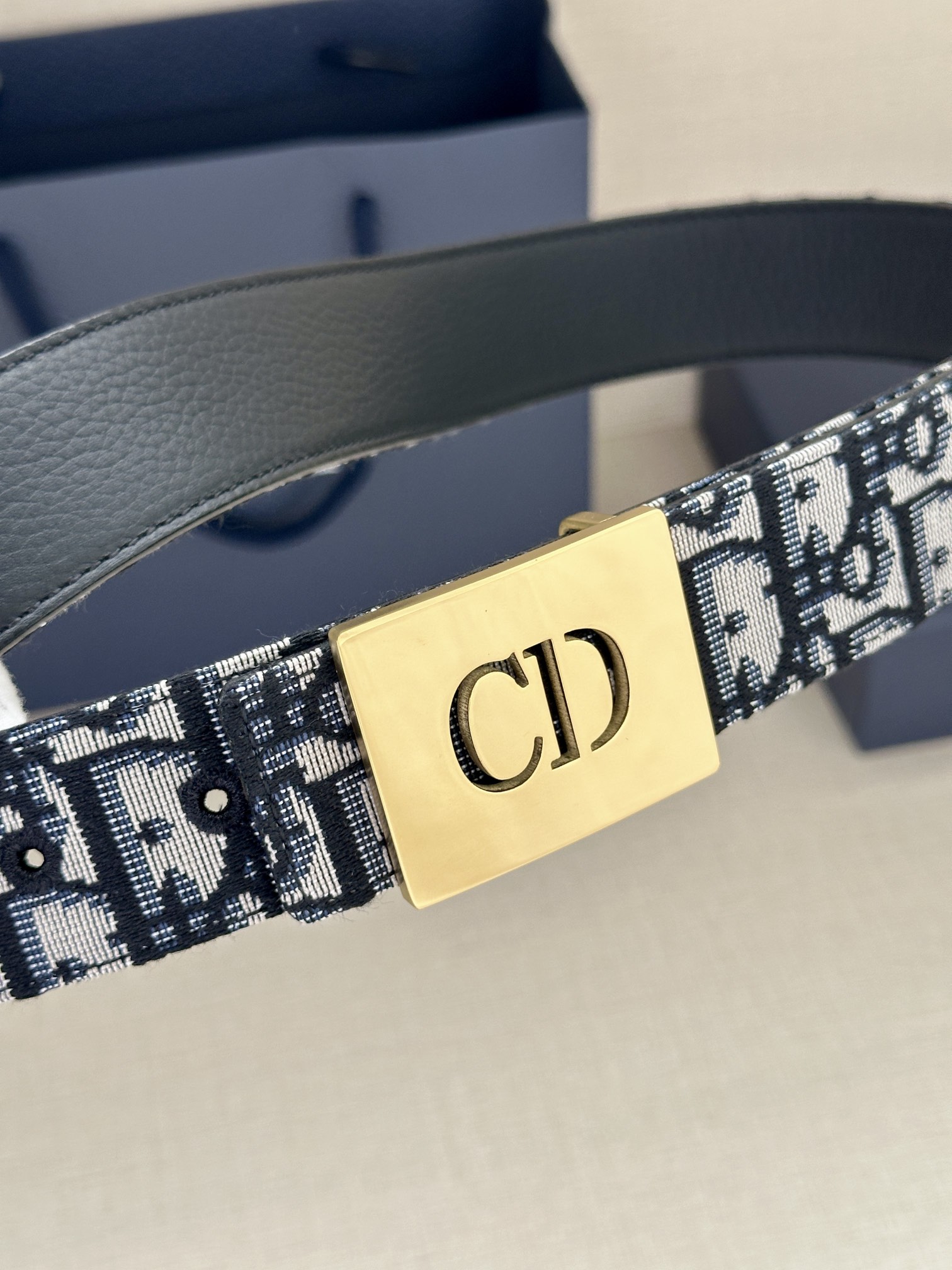 Dior Male Basic Belt Gray M