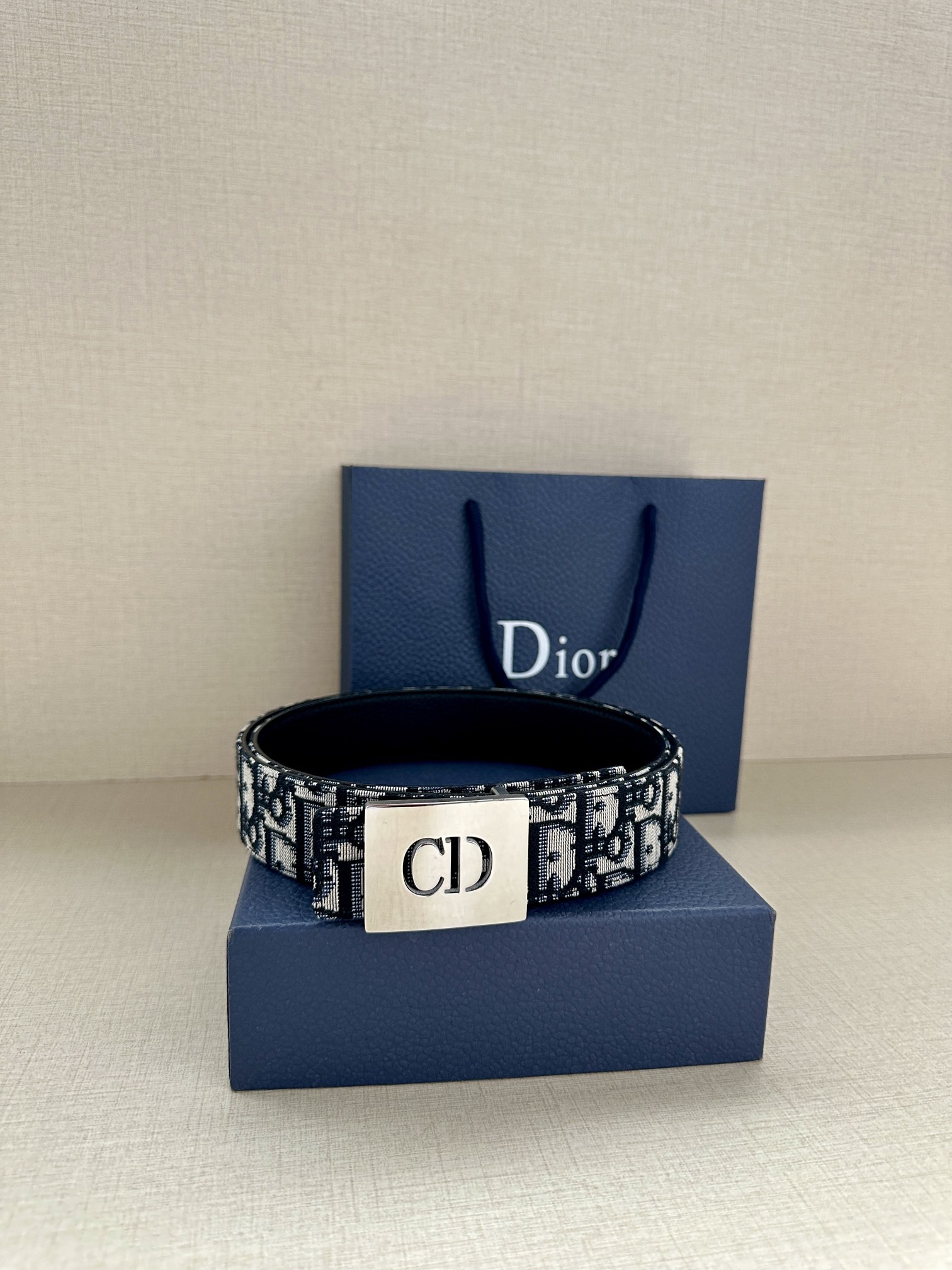 Dior Male Basic Belt Gray M