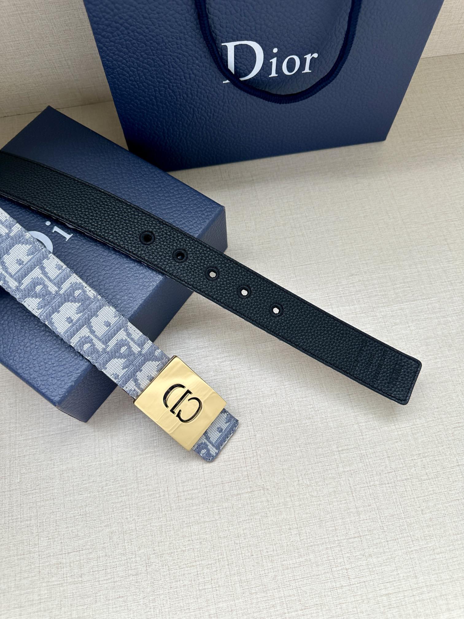 Dior Male Basic Belt Gray M