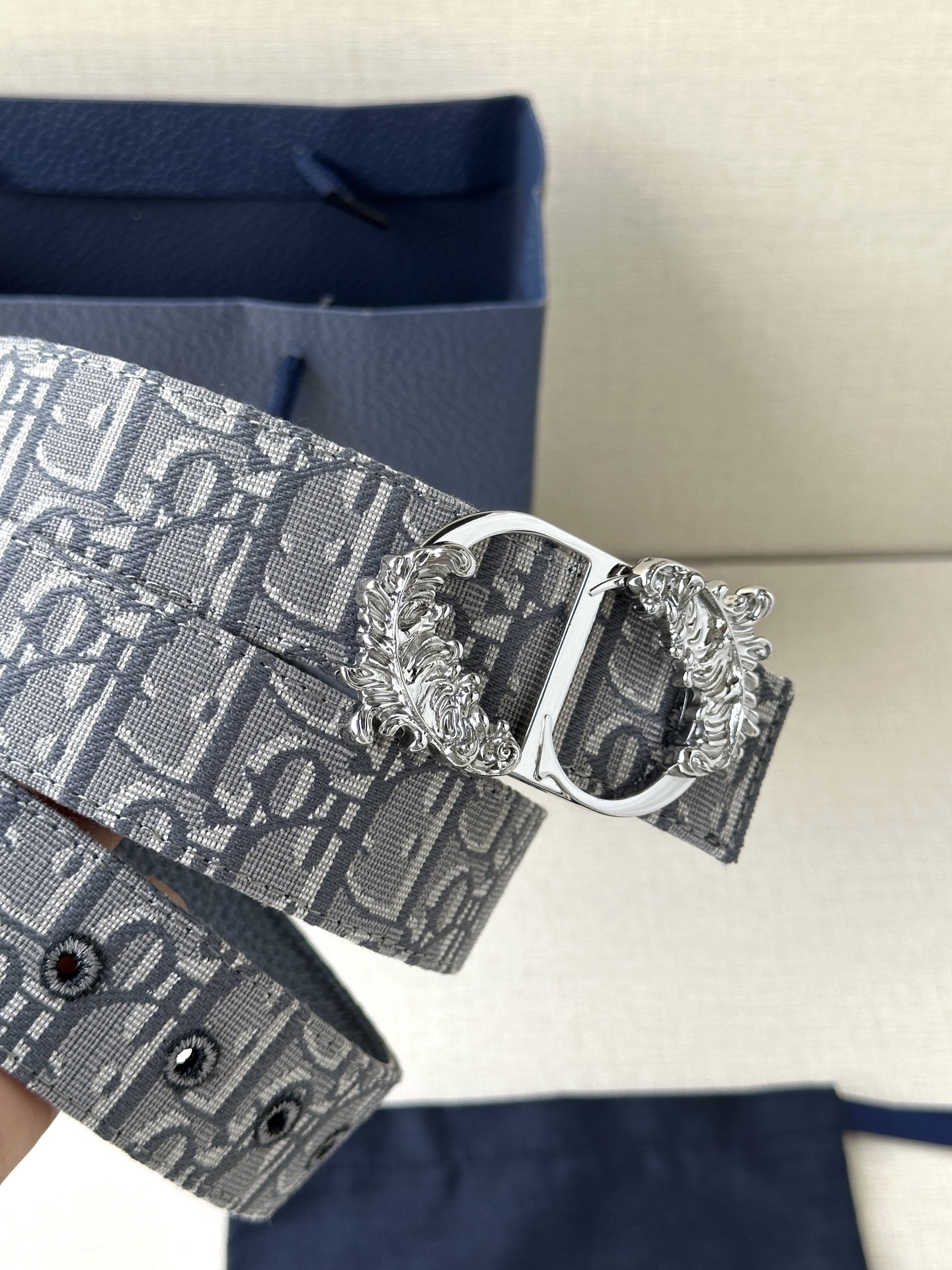 Dior Male Basic Belt Gold M-l