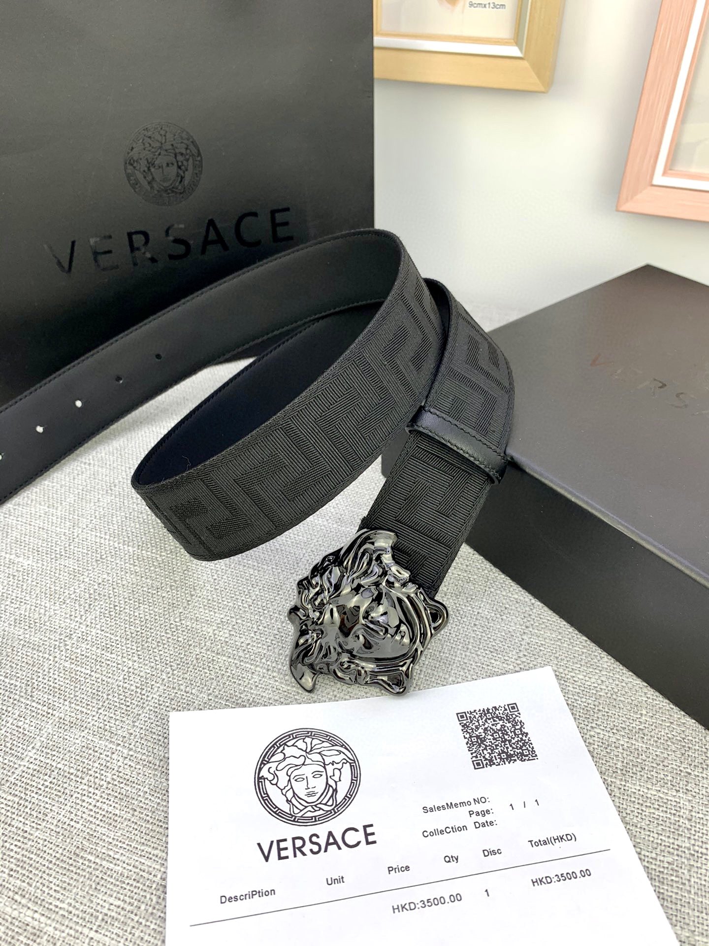 Versace Male Basic Belt Canvas S-m
