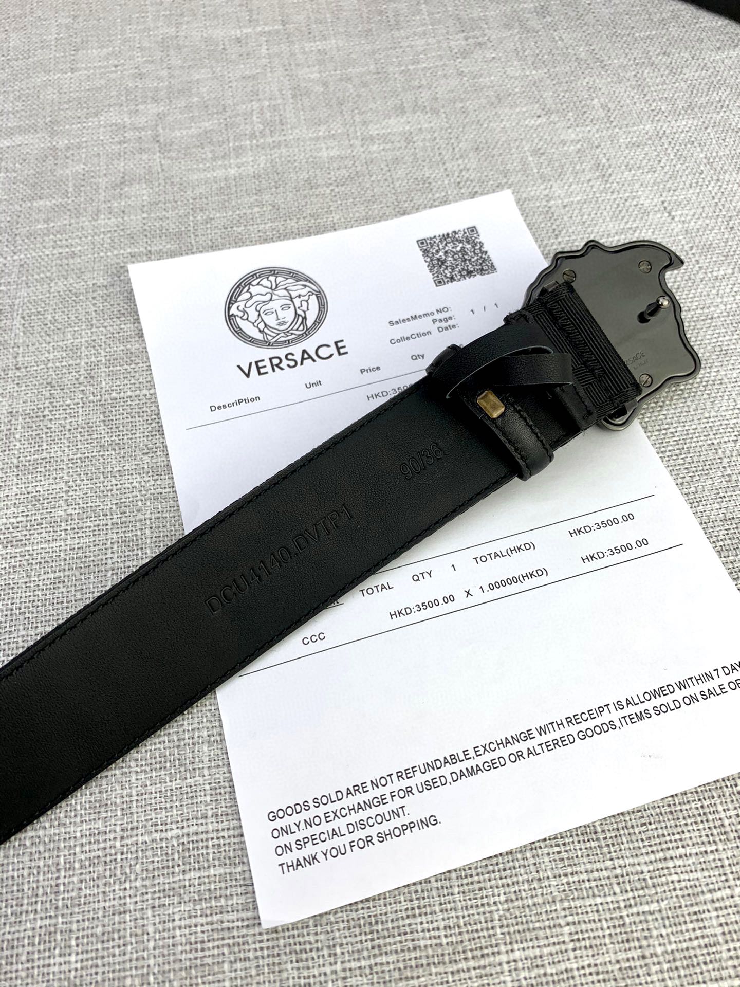 Versace Male Basic Belt Canvas S-m