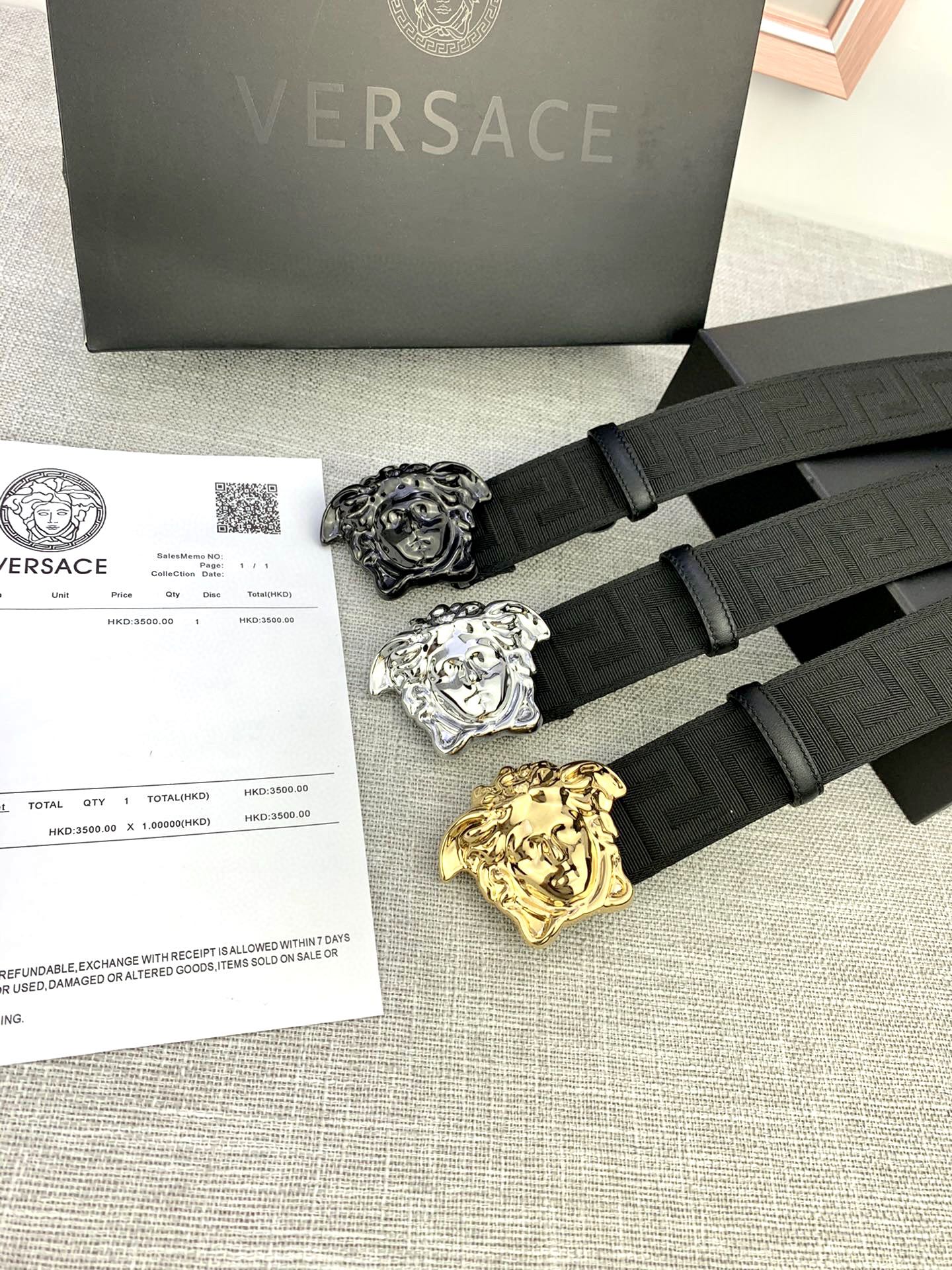 Versace Male Basic Belt Canvas S-m