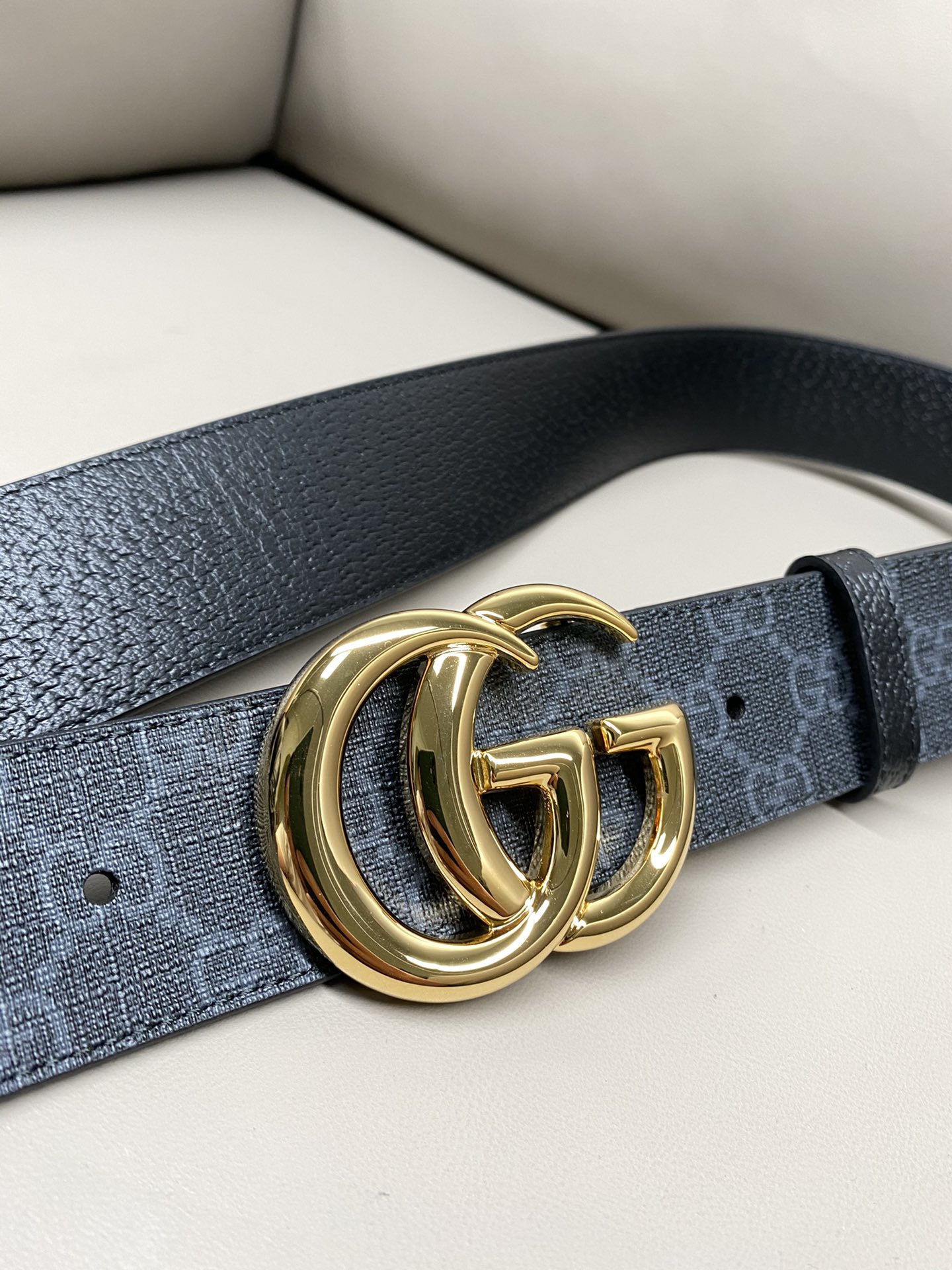 Gucci Male Canvas Belt Canvas Black S-m