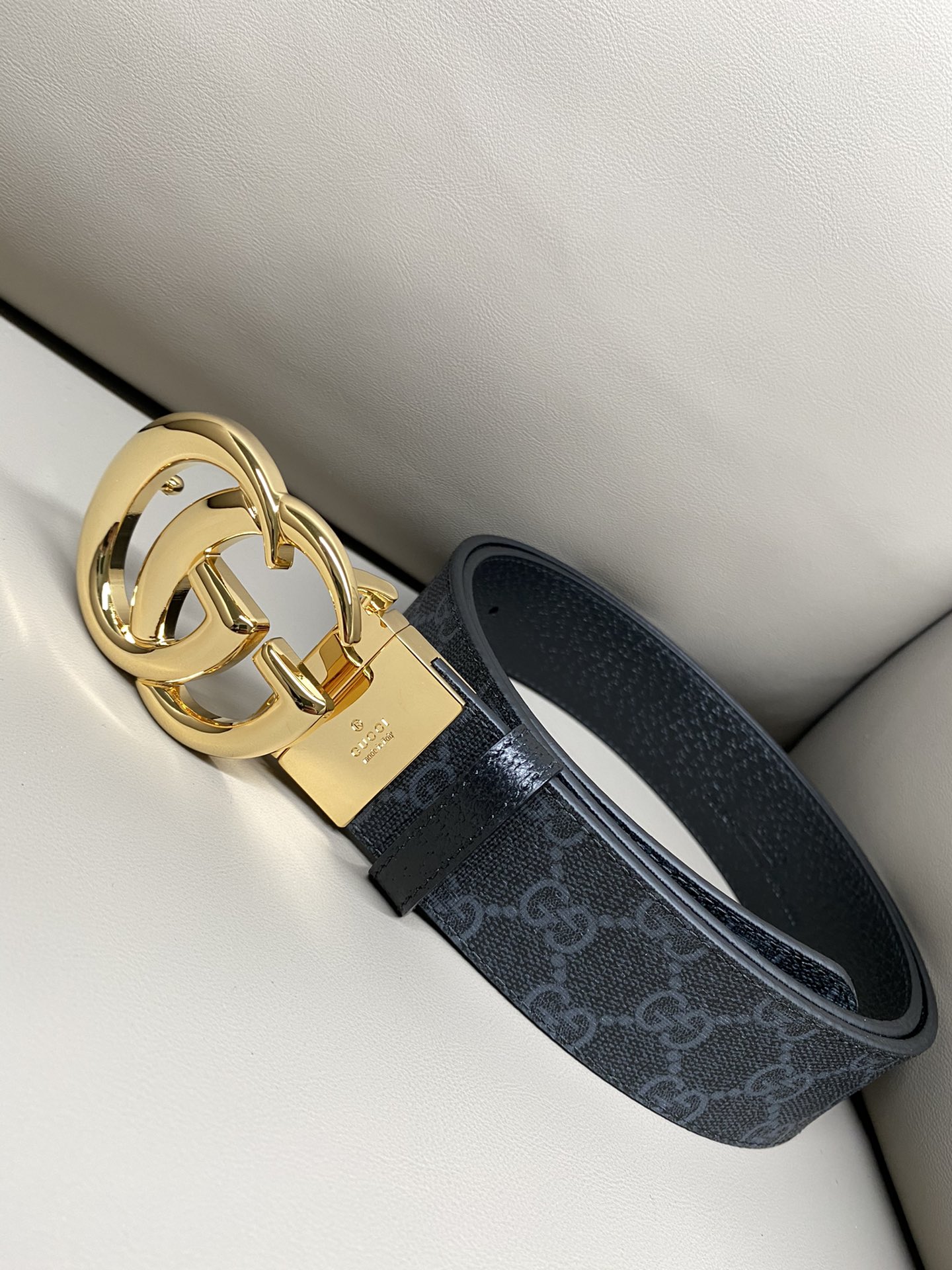 Gucci Male Canvas Belt Canvas Black S-m