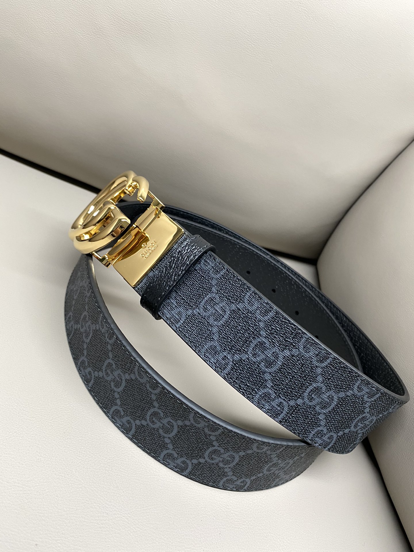 Gucci Male Canvas Belt Canvas Black S-m