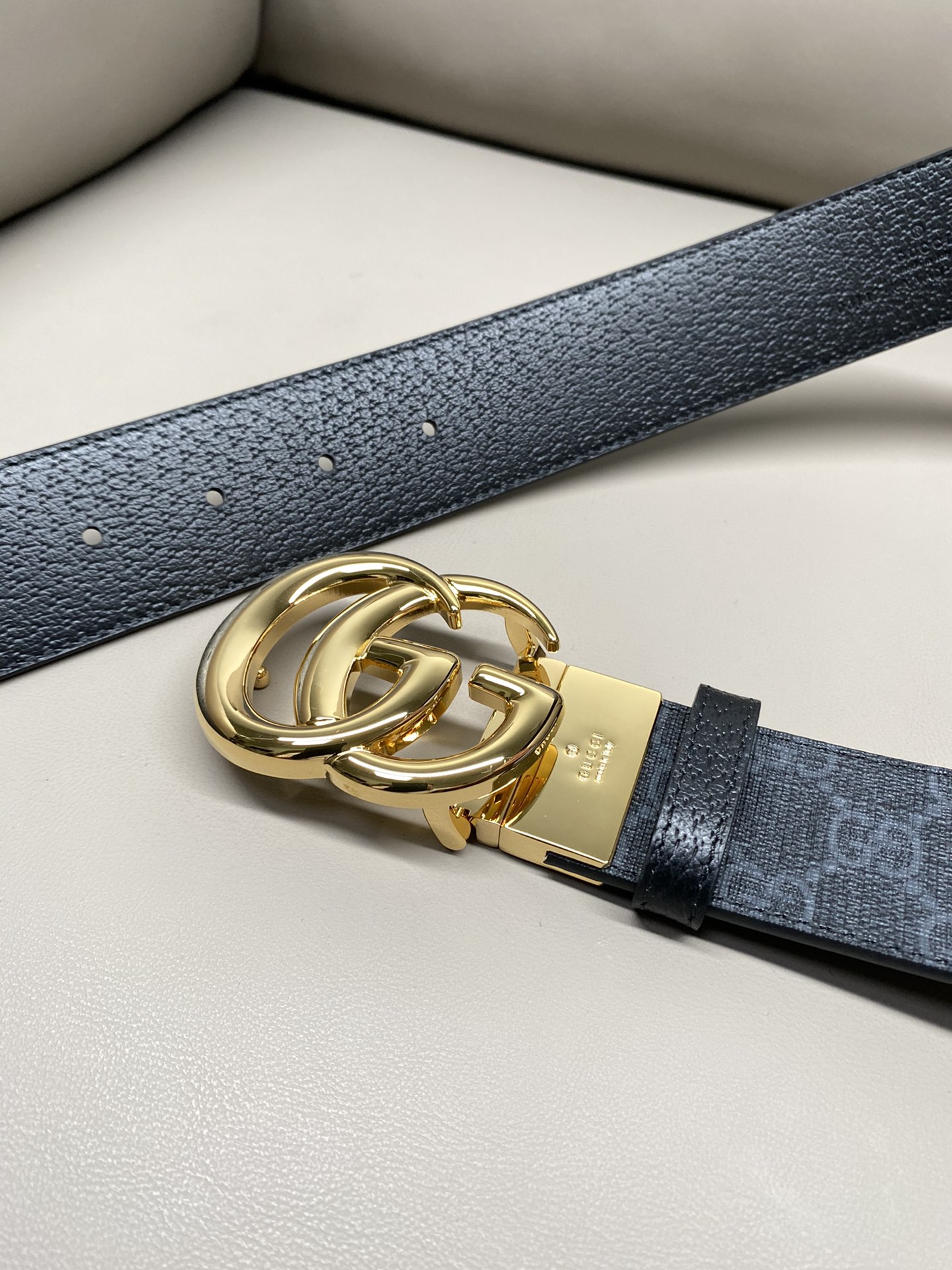 Gucci Male Canvas Belt Canvas Black S-m