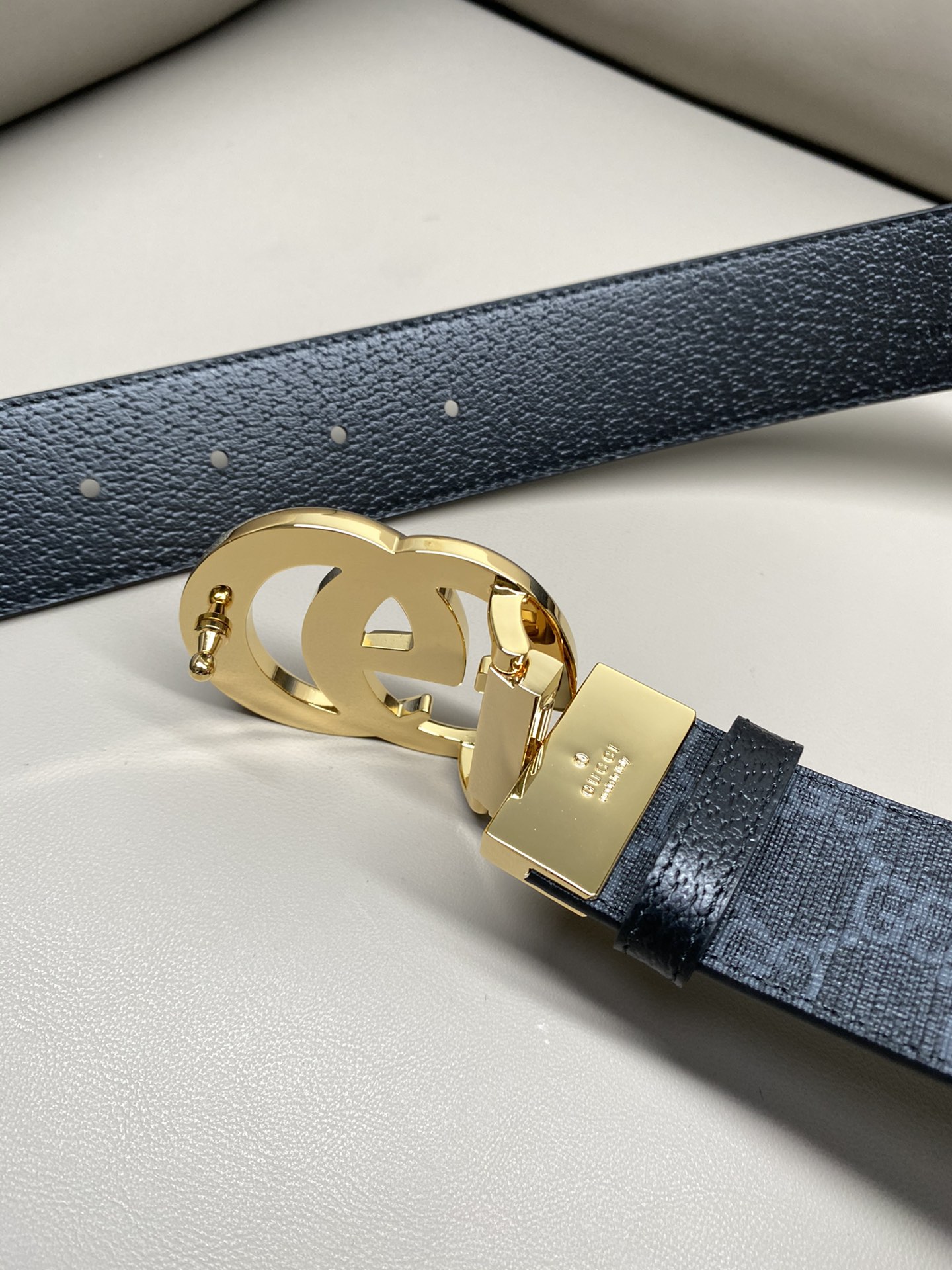 Gucci Male Canvas Belt Canvas Black S-m