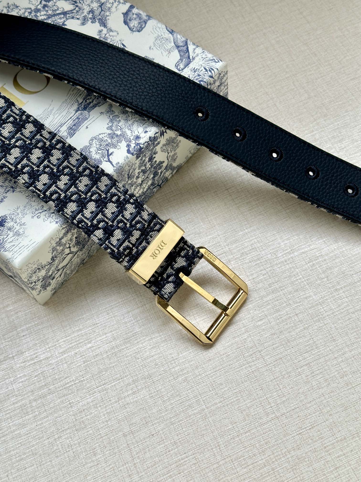 Dior Basic Belt Black Adjustable M-l