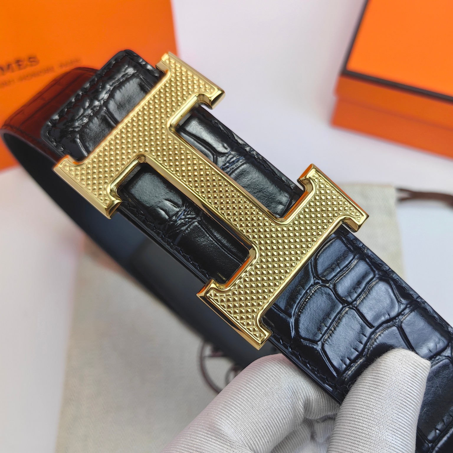 Hermès Male Leather Belt Top Grain Leather