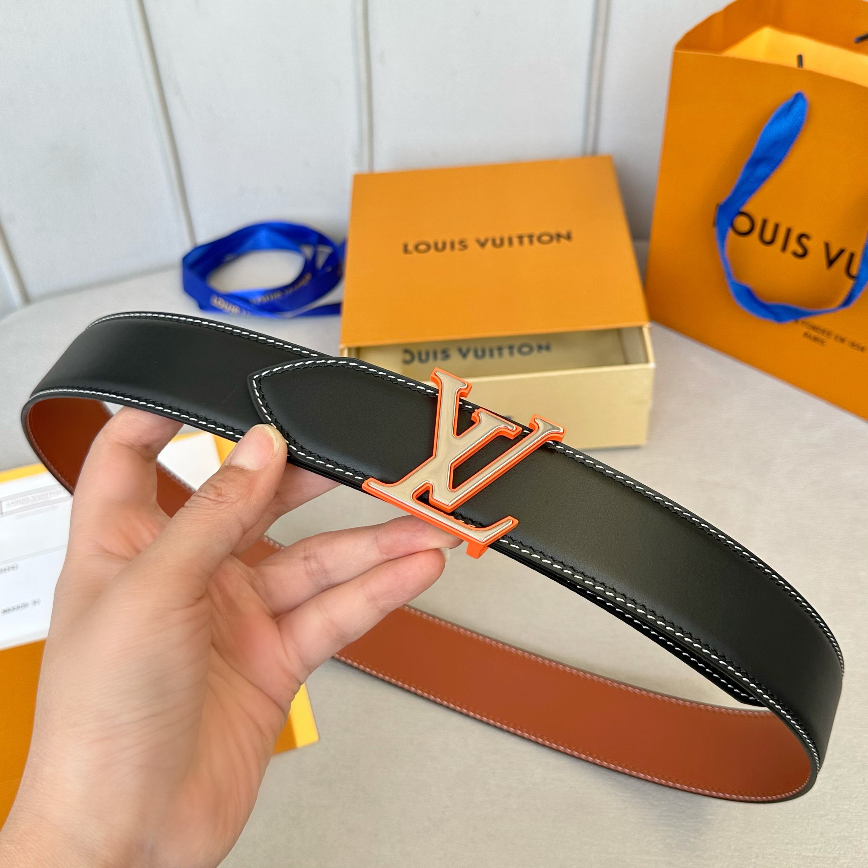 Louis Vuitton Male Basic Belt Cow Leather S-l