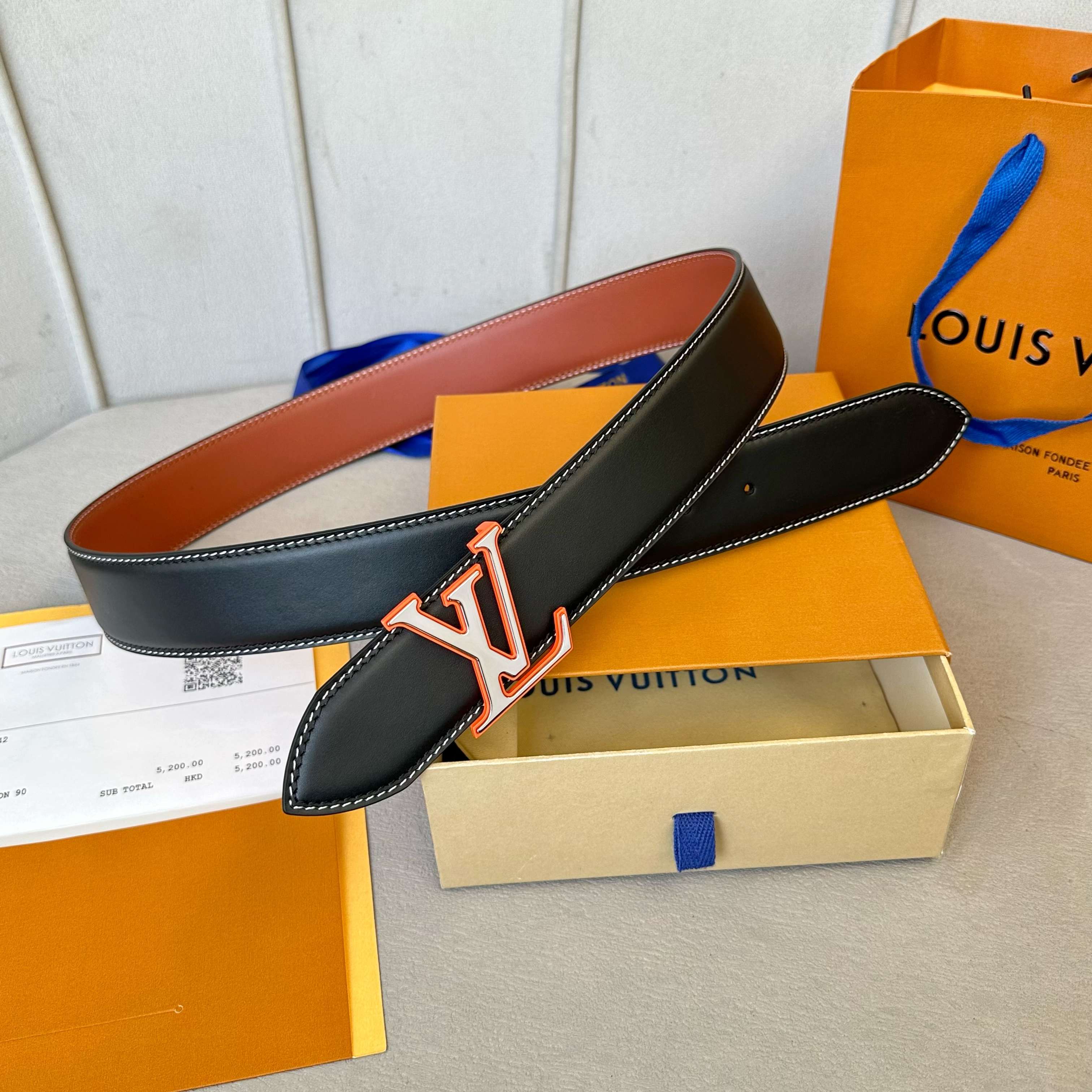 Louis Vuitton Male Basic Belt Cow Leather S-l