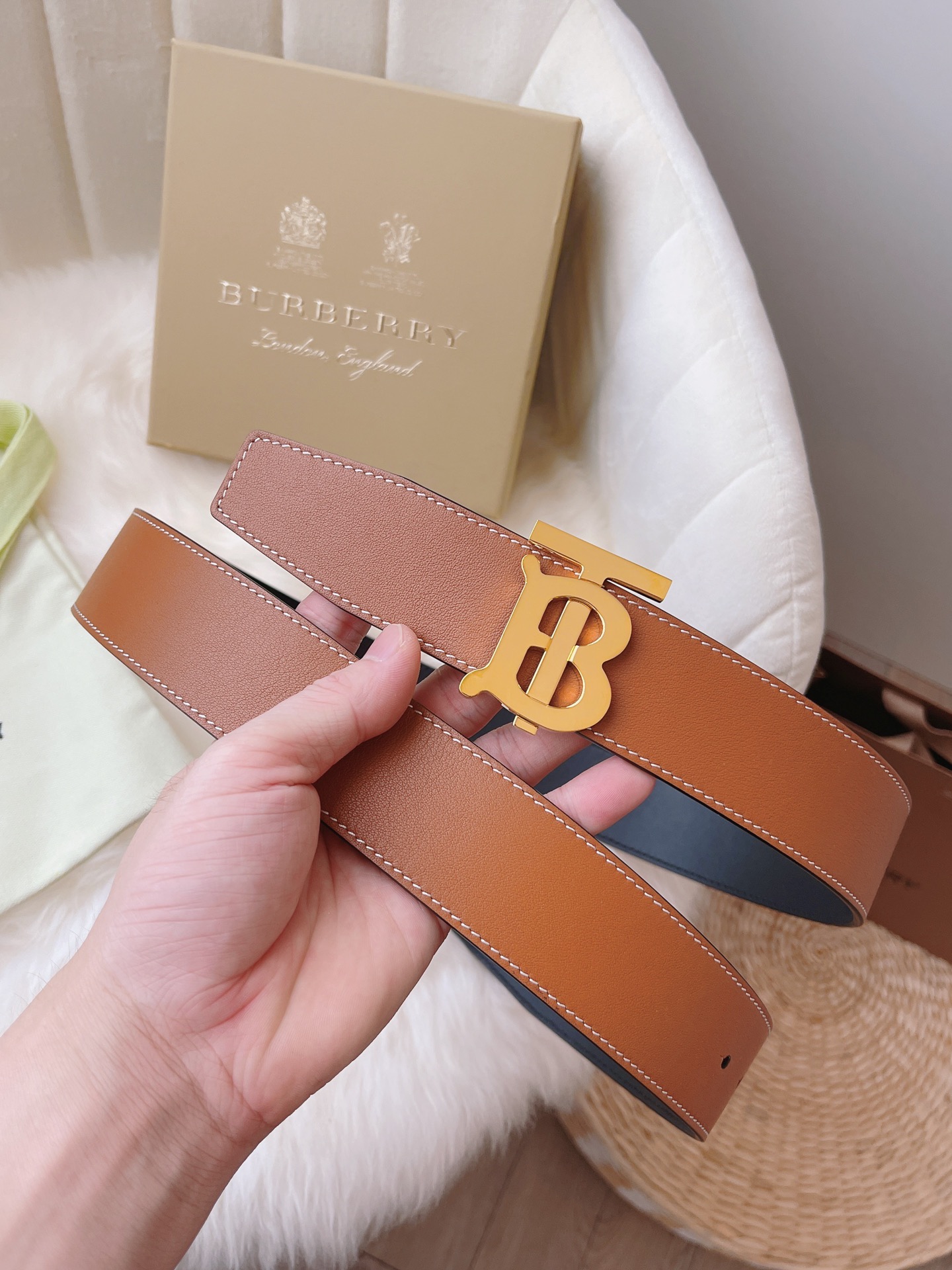 Burberry Leather Belt 40mm