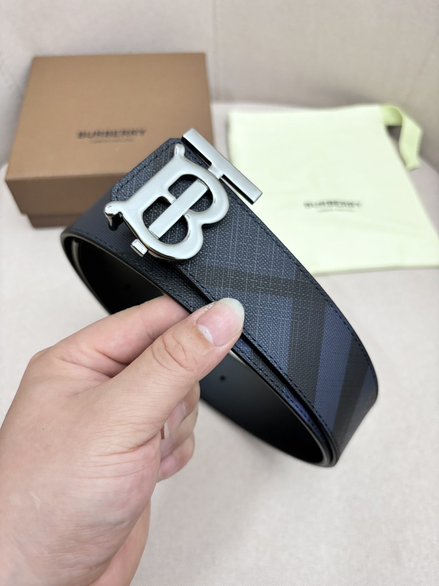 Burberry Male Leather Belt Top Grain Leather M