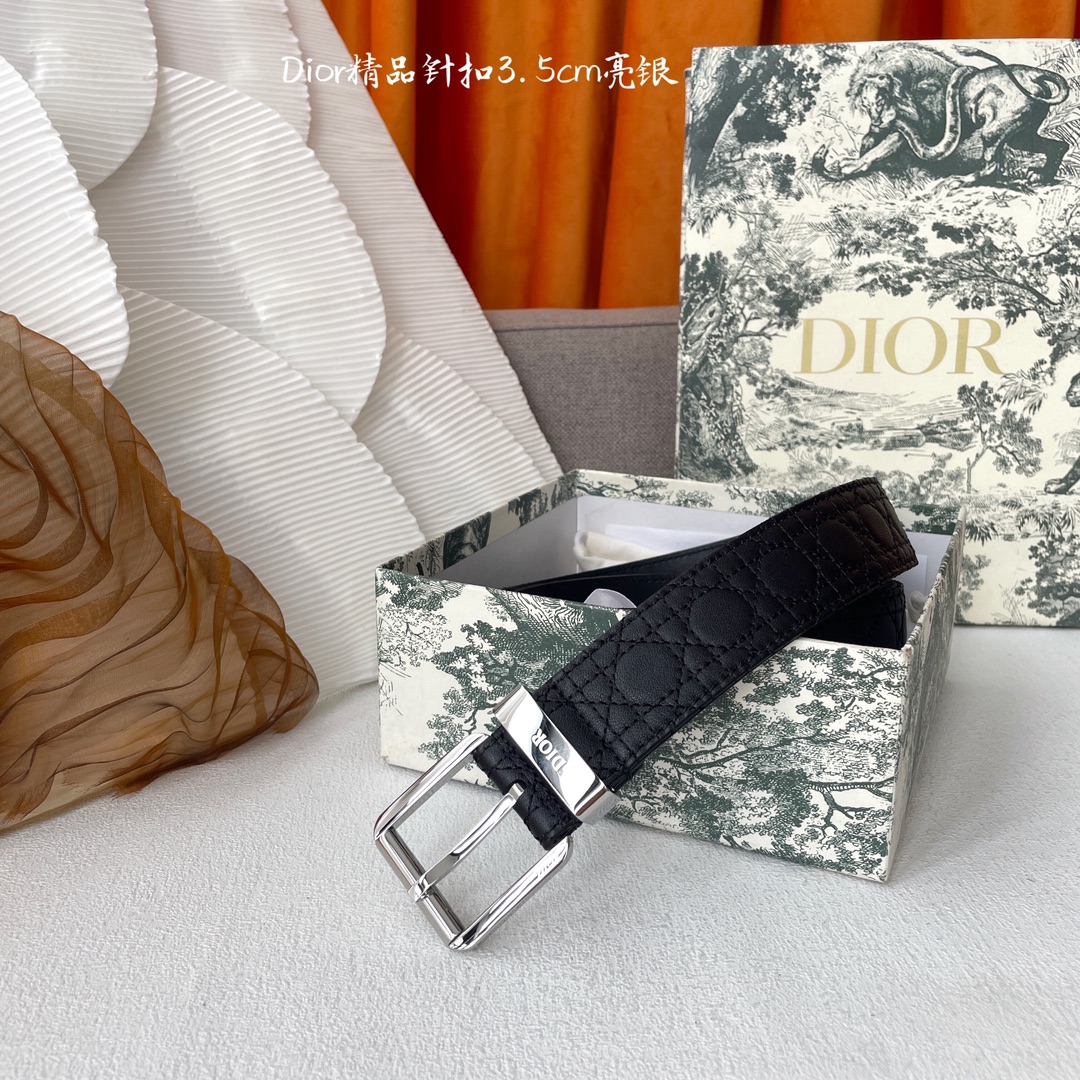 Dior Basic Belt Cow Leather Black 35mm