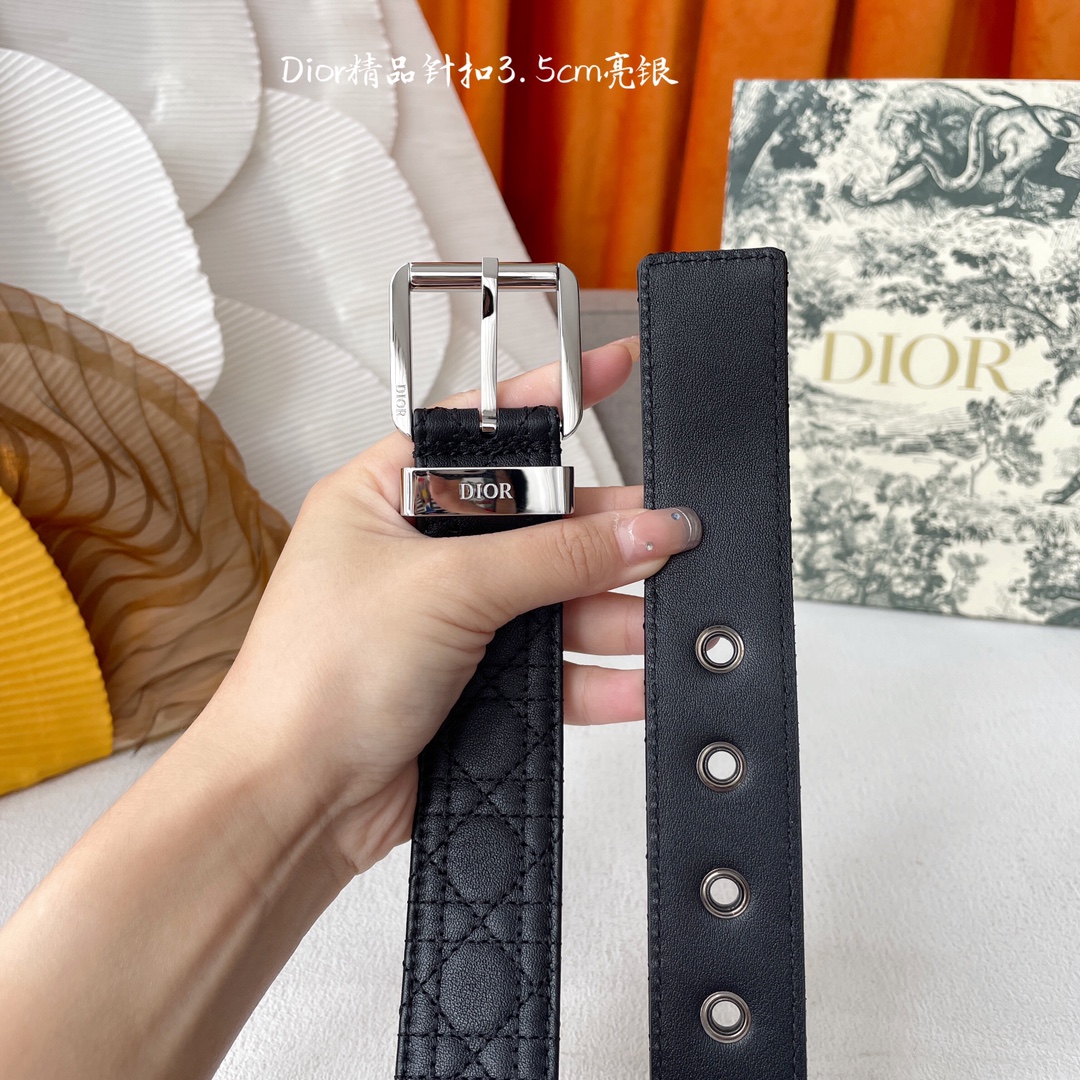 Dior Basic Belt Cow Leather Black 35mm