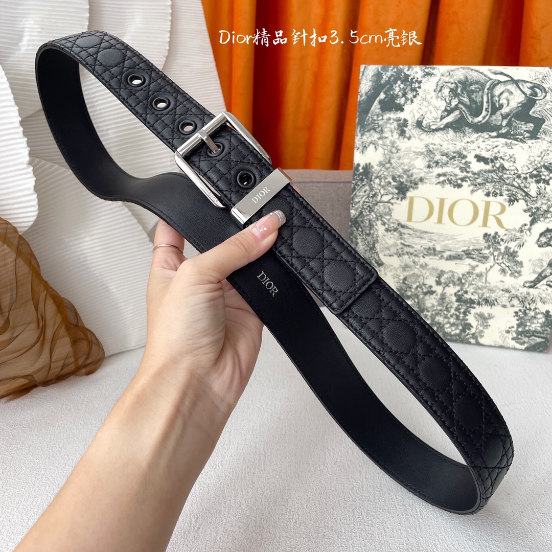 Dior Basic Belt Cow Leather Black 35mm