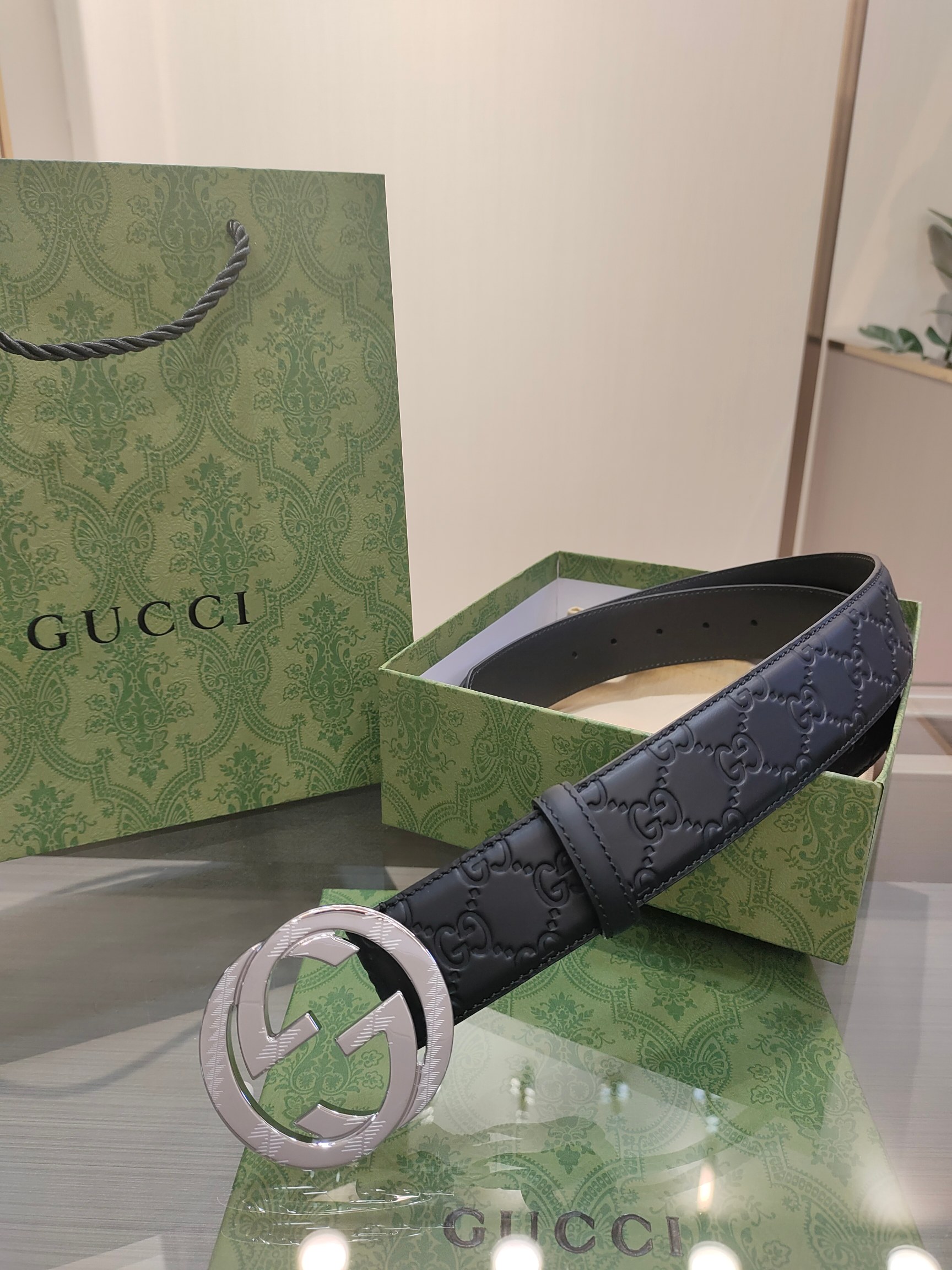 Gucci Basic Belt Cow Leather M