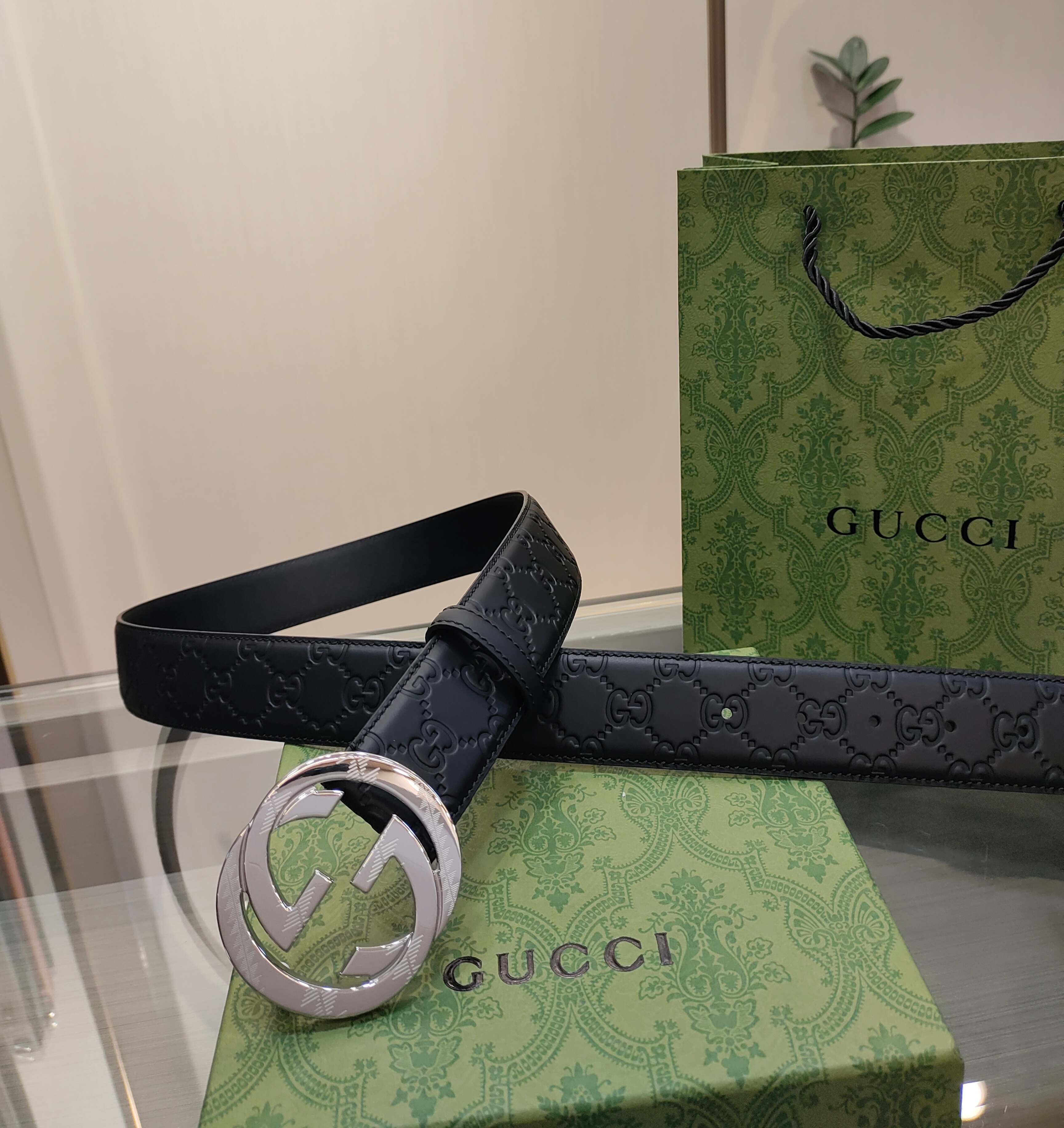 Gucci Basic Belt Cow Leather M