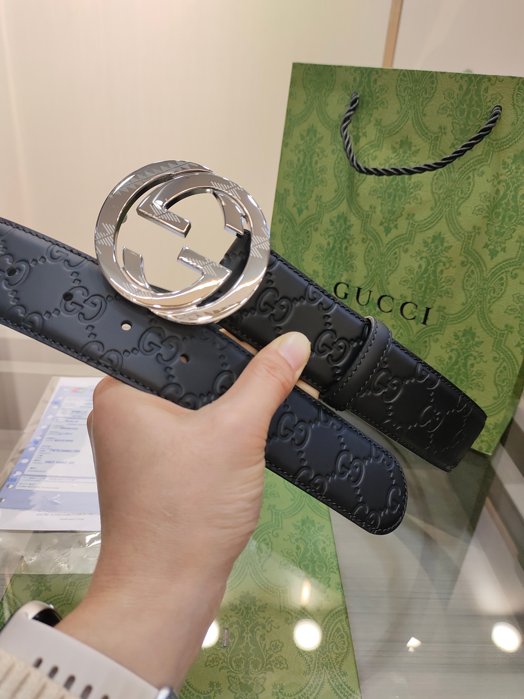 Gucci Basic Belt Cow Leather M