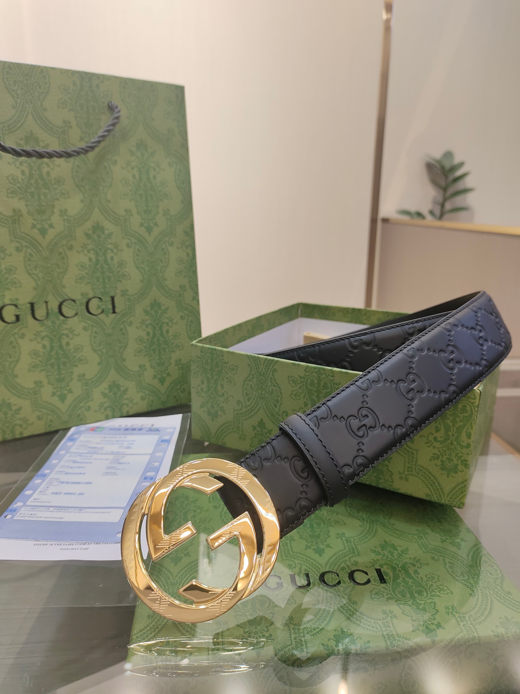 Gucci Basic Belt Cow Leather M