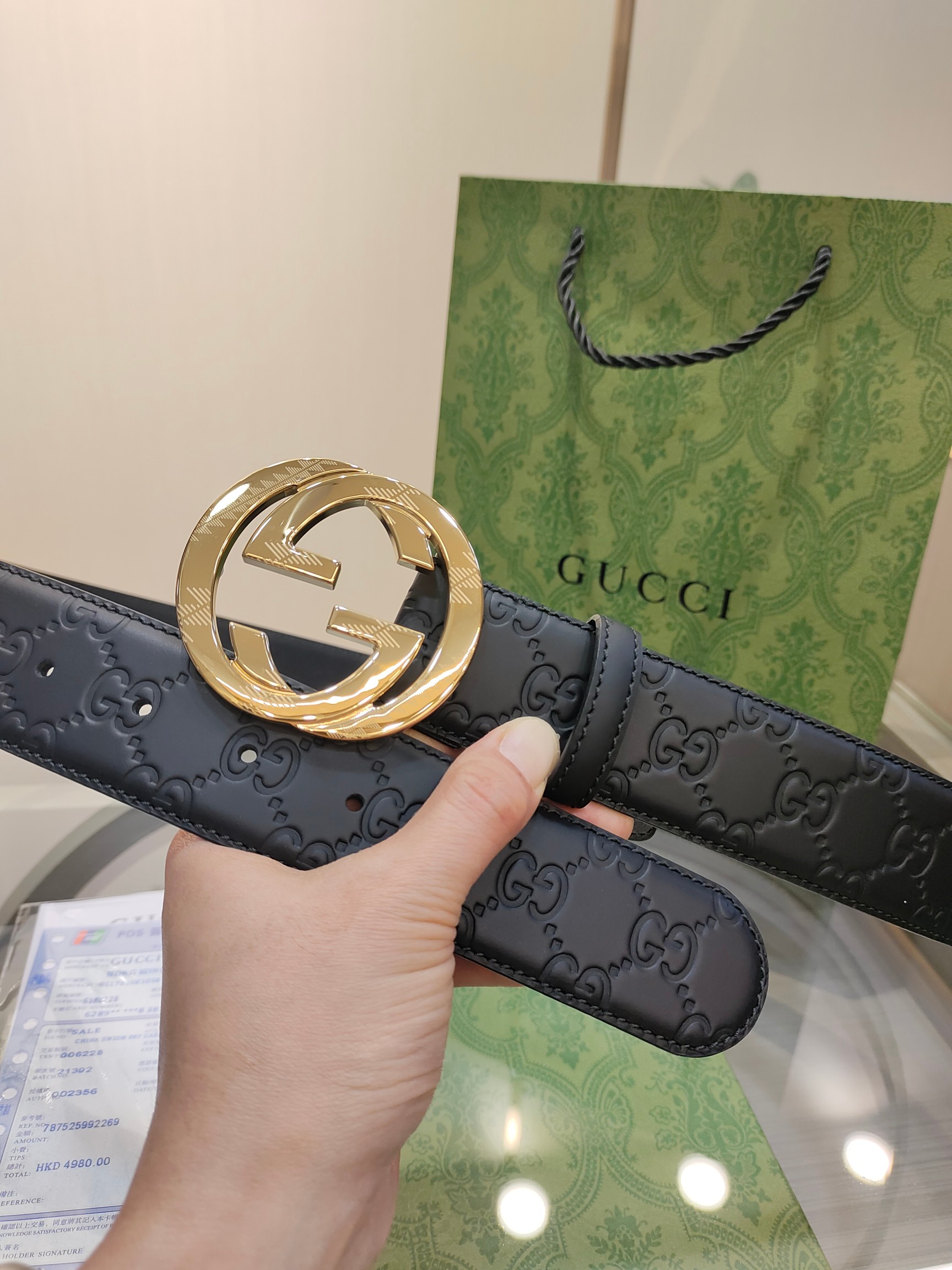 Gucci Basic Belt Cow Leather M