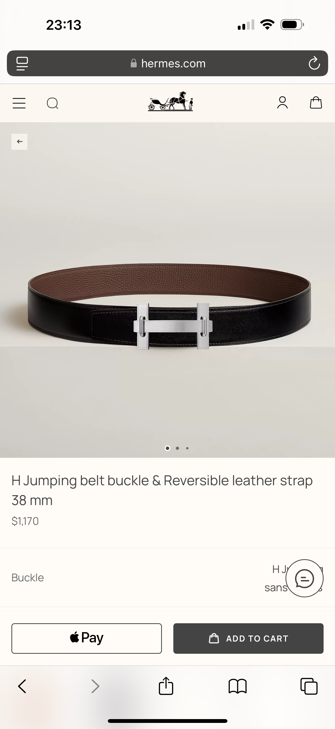 Hermès Male Basic Belt 38mm-m