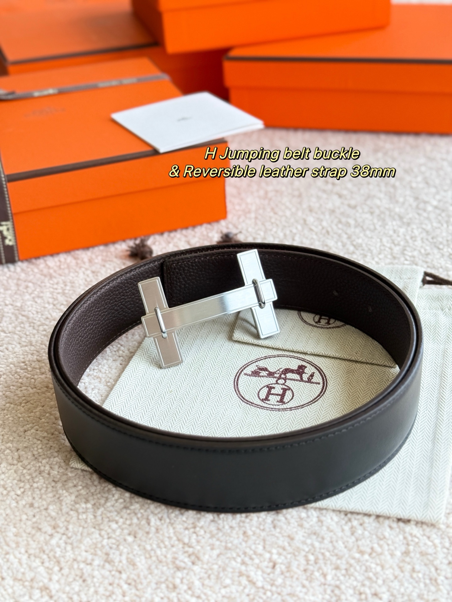 Hermès Male Basic Belt 38mm-m