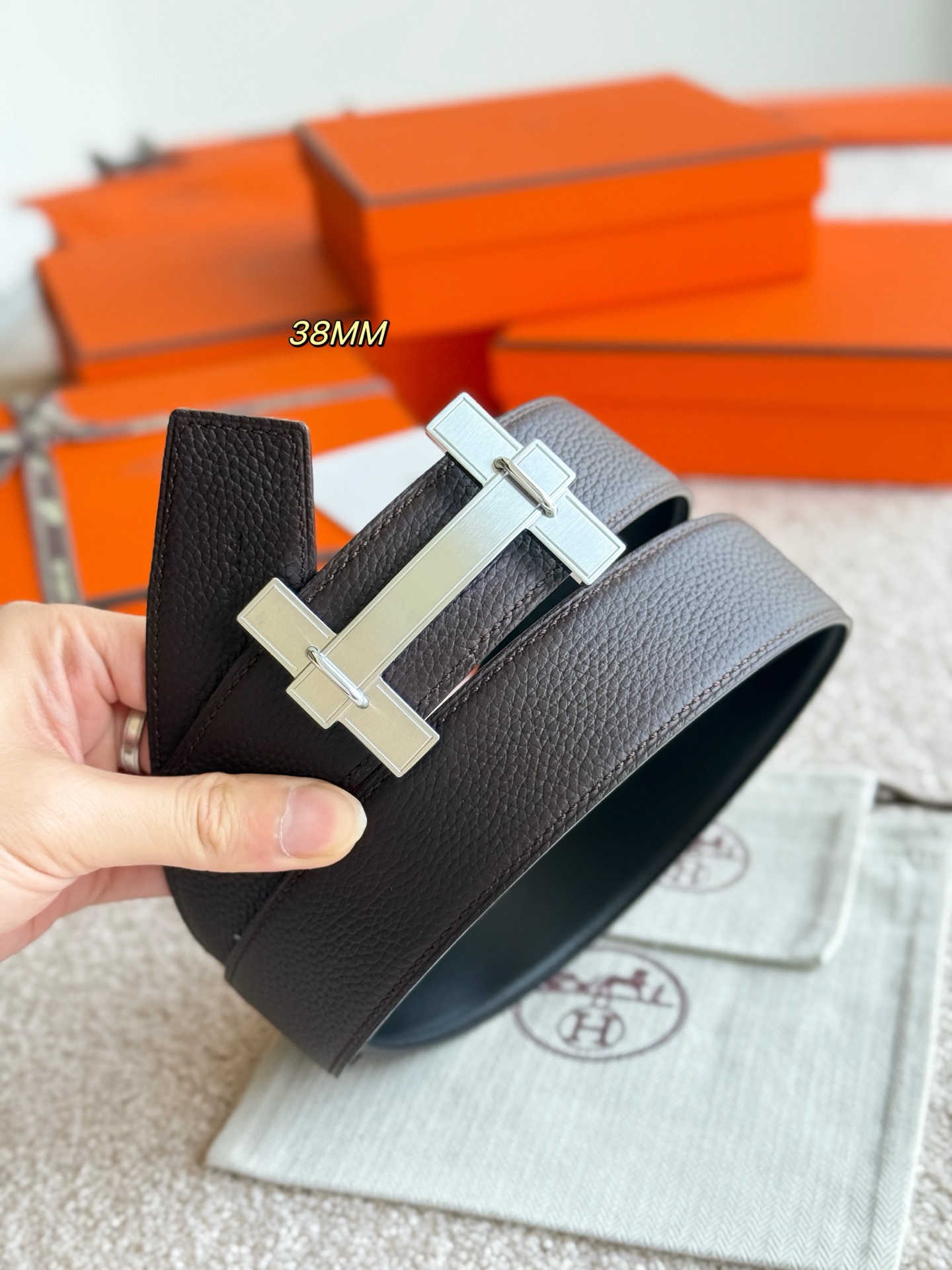 Hermès Male Basic Belt 38mm-m