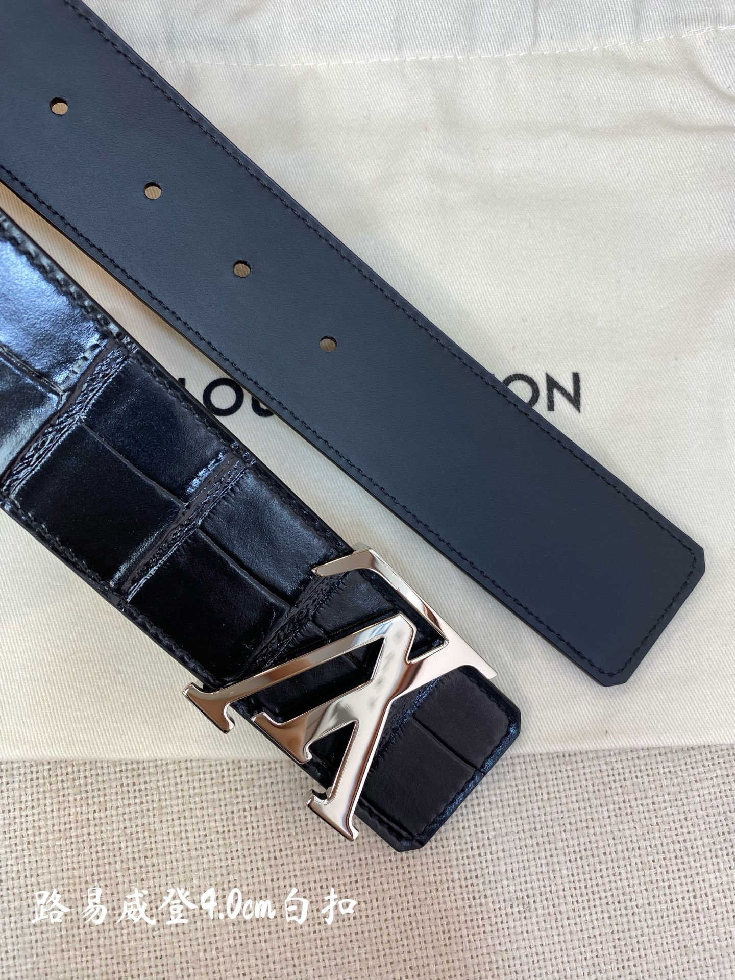 Male Basic Belt Cow Leather Black L