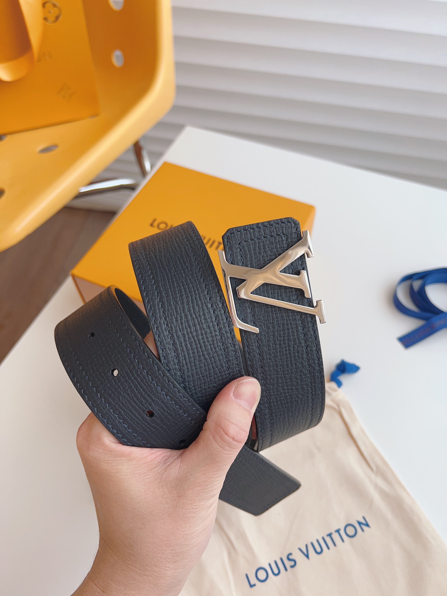 Louis Vuitton Basic Belt Cow Leather Black S-m-l