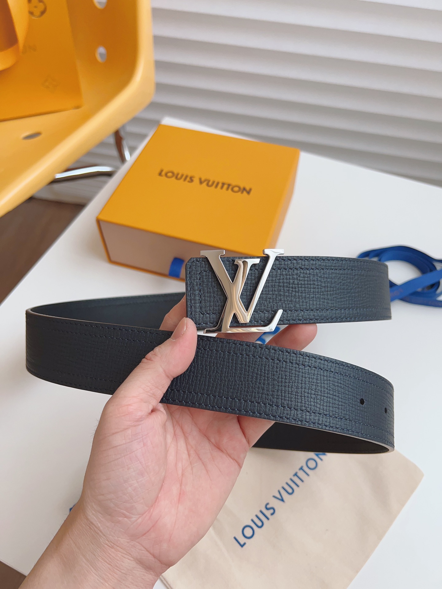 Louis Vuitton Basic Belt Cow Leather Black S-m-l