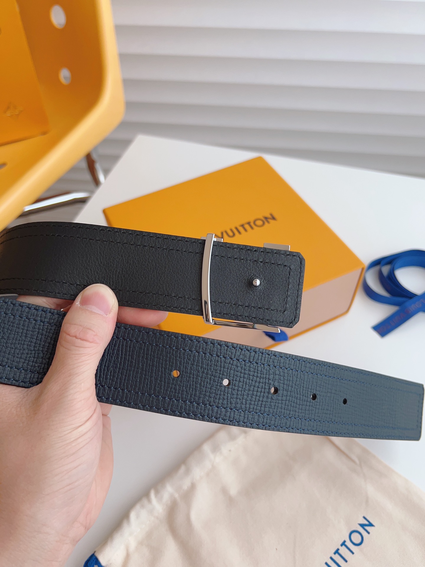 Louis Vuitton Basic Belt Cow Leather Black S-m-l