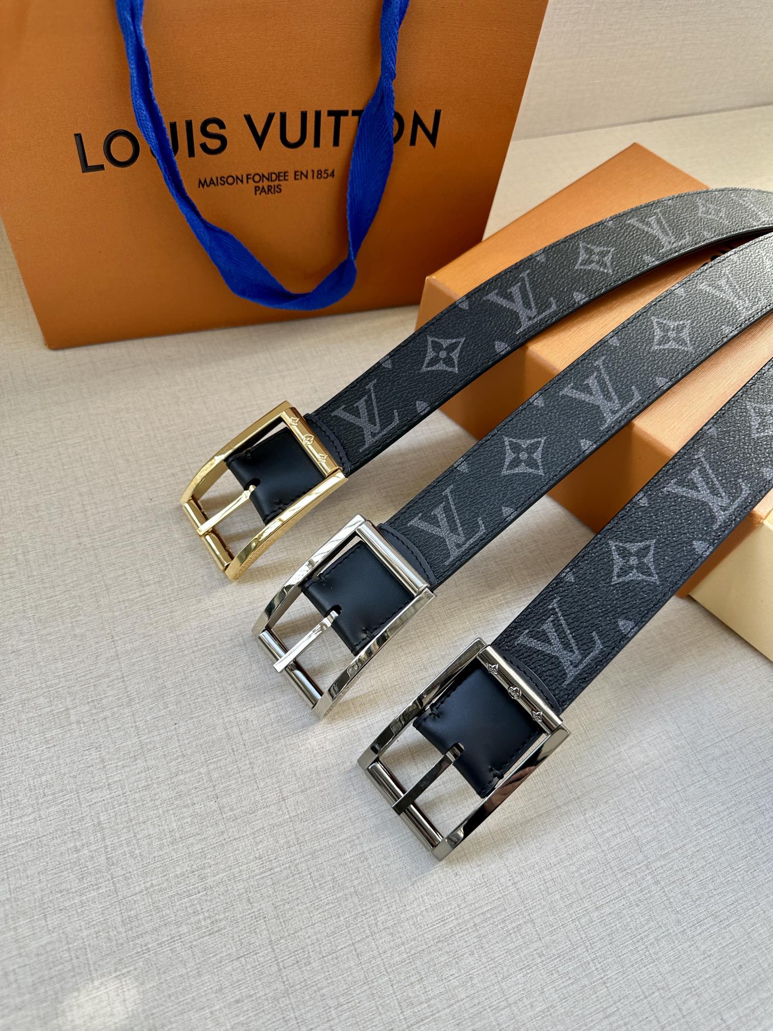 Louis Vuitton Basic Belt Cow Leather S-m-l