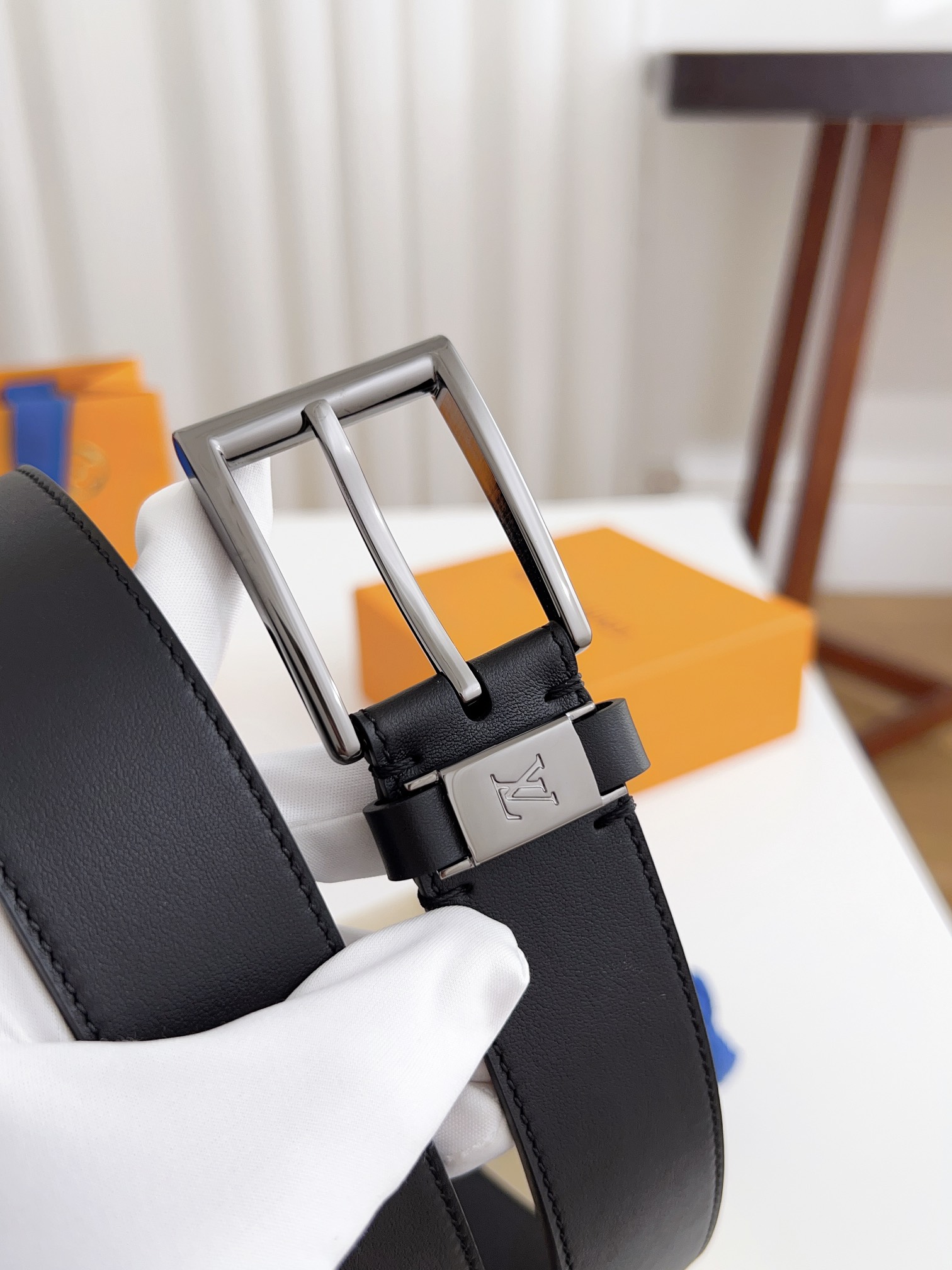 Louis Vuitton Male Basic Belt Cow Leather 125cm-l