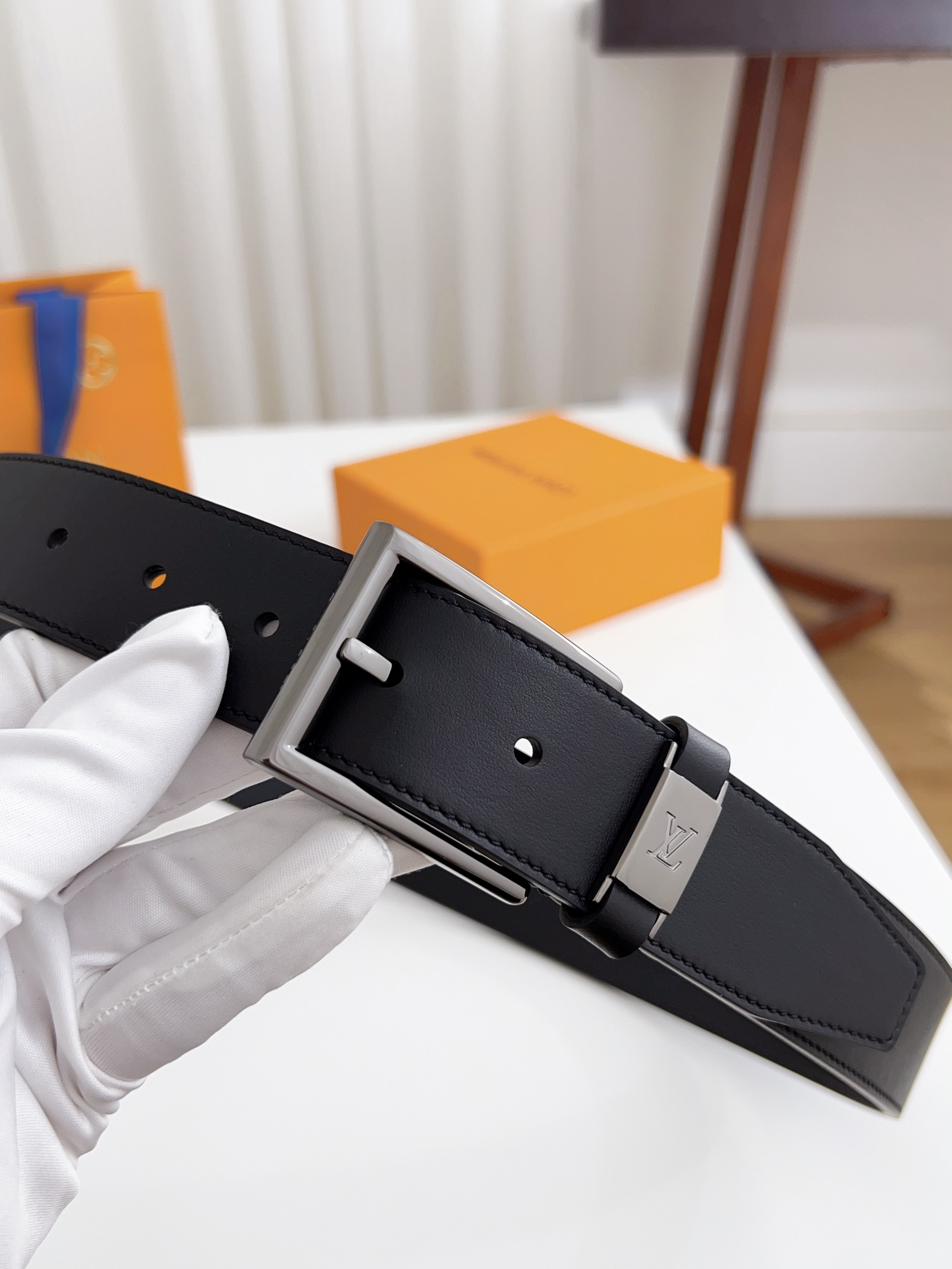 Louis Vuitton Male Basic Belt Cow Leather 125cm-l