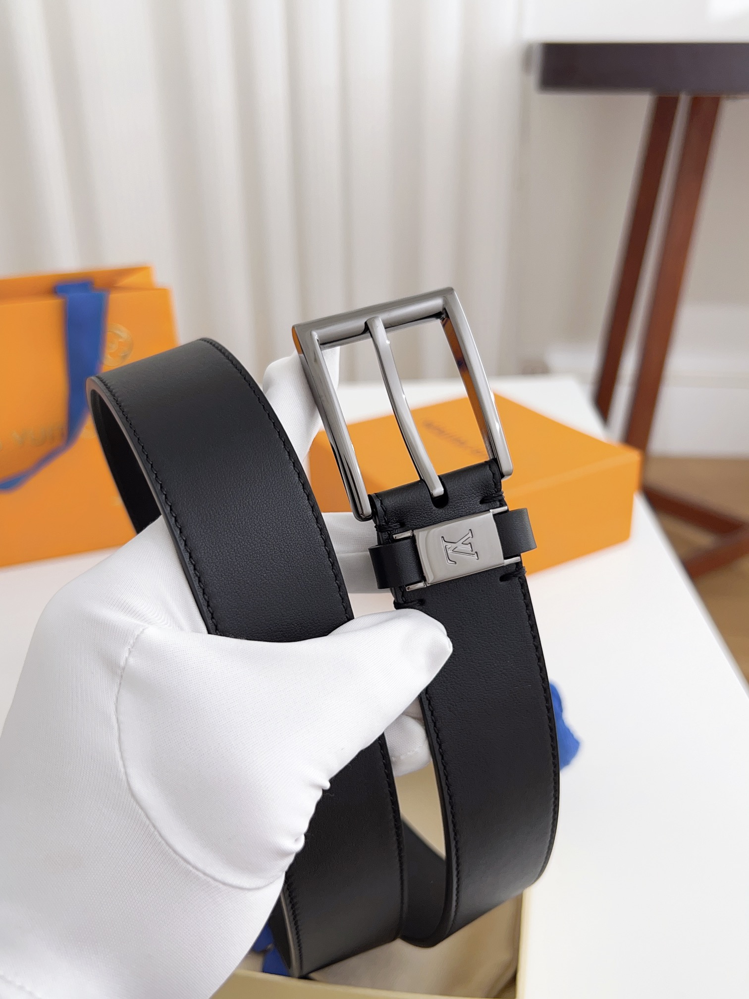 Louis Vuitton Male Basic Belt Cow Leather 125cm-l