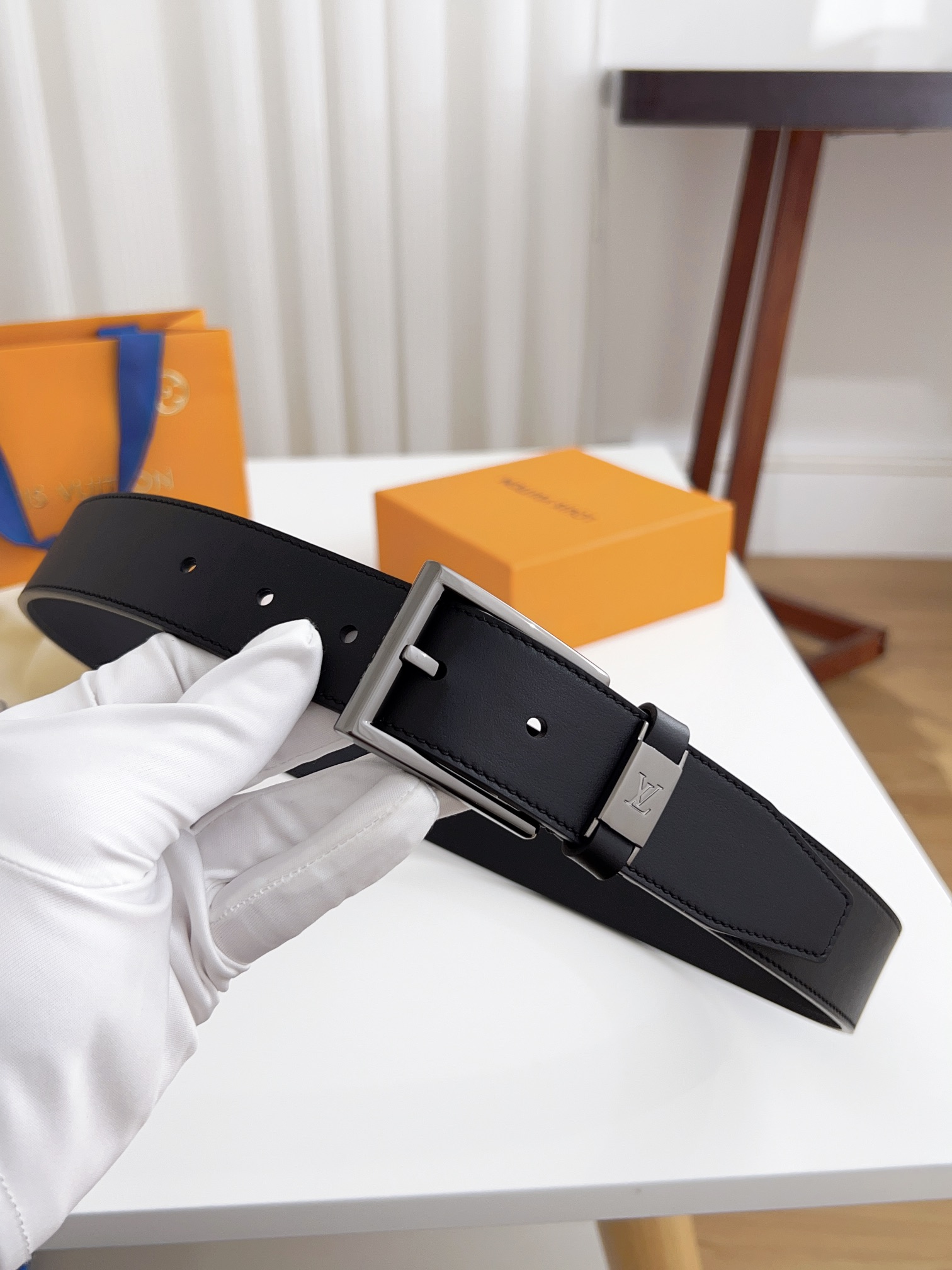 Louis Vuitton Male Basic Belt Cow Leather 125cm-l