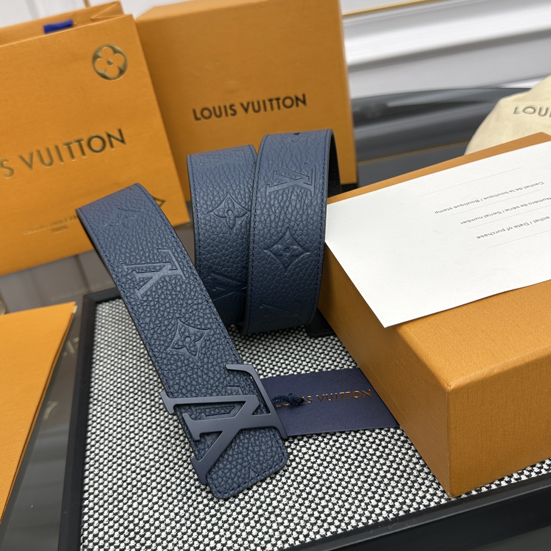 Louis Vuitton Male Basic Belt Cow Leather M-l