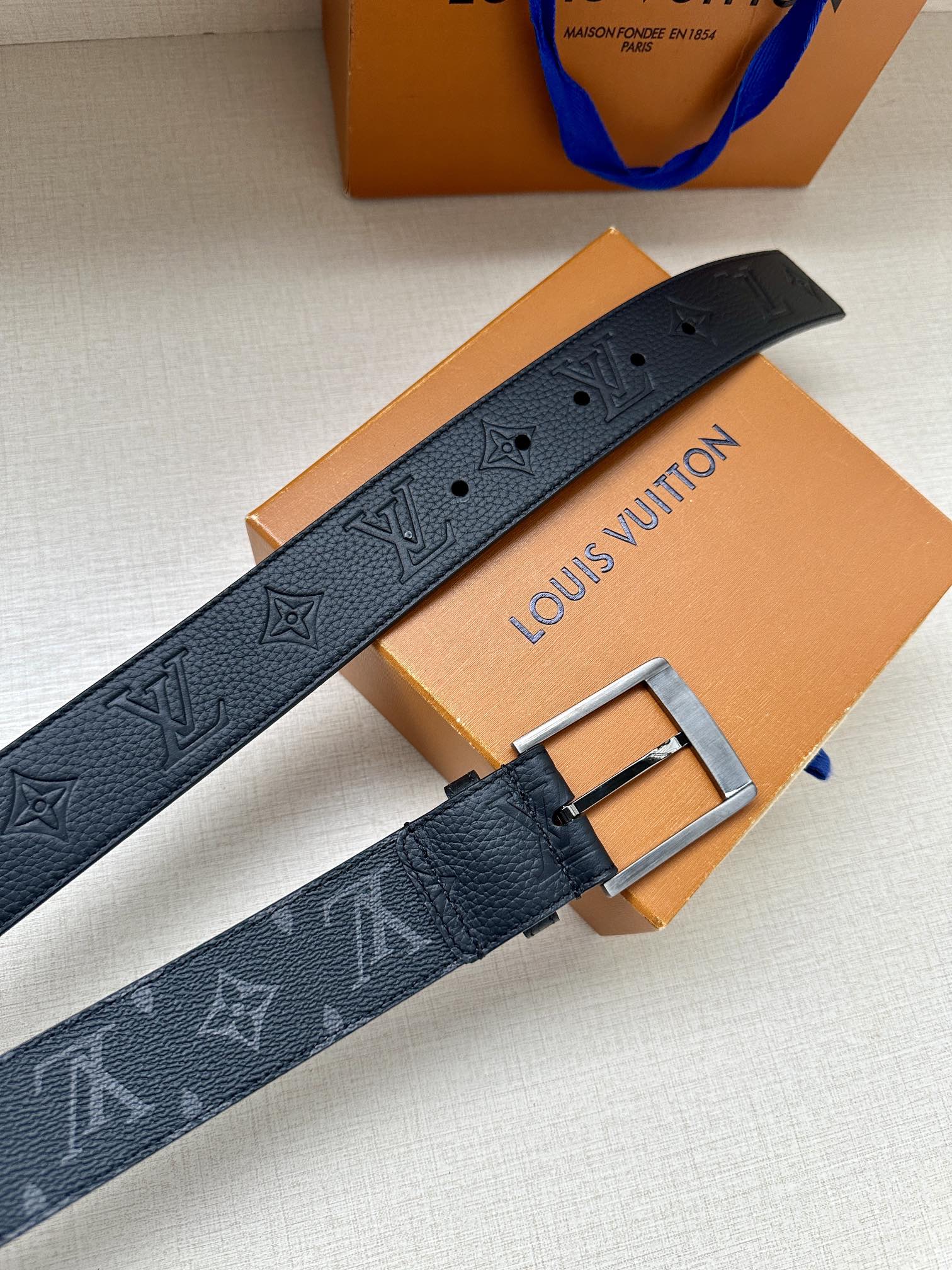 Louis Vuitton Male Pin Buckle Belt Canvas S-m-l