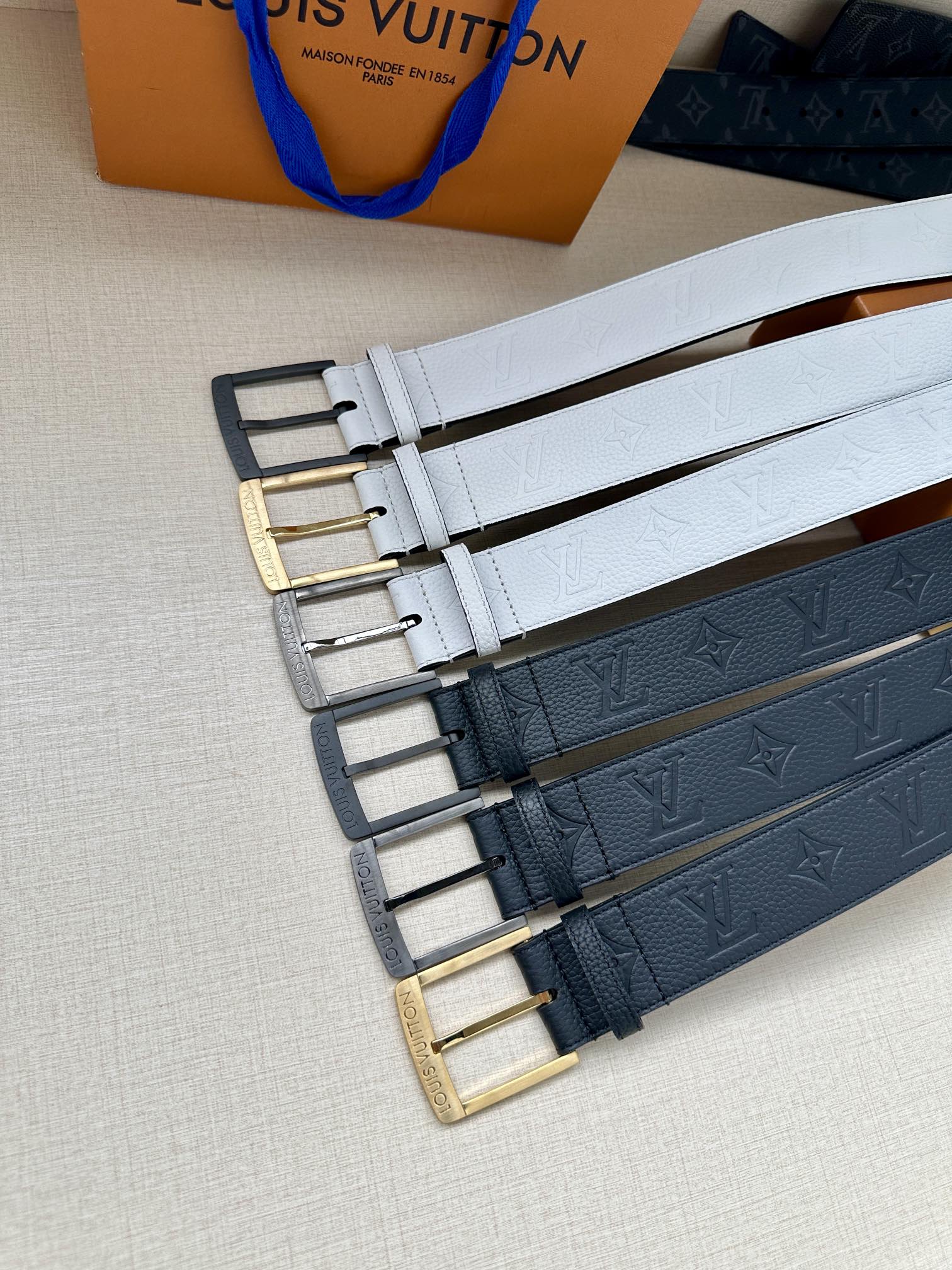 Louis Vuitton Male Pin Buckle Belt Canvas S-m-l