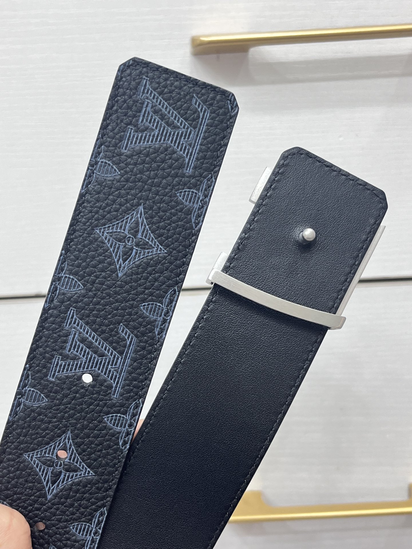 Louis Vuitton Male Basic Belt Cow Leather 40mm-l