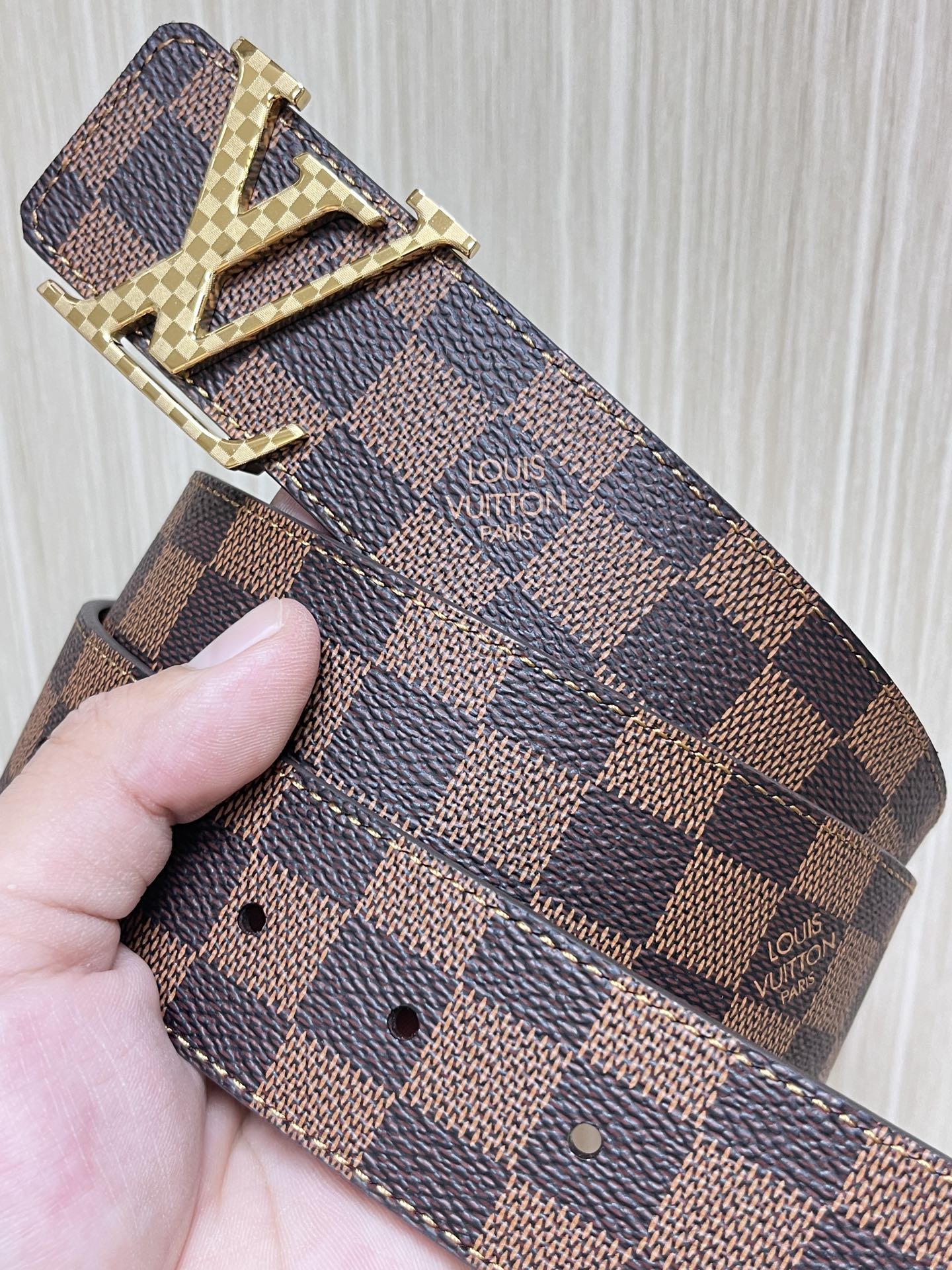 Louis Vuitton Male Basic Belt Cow Leather L