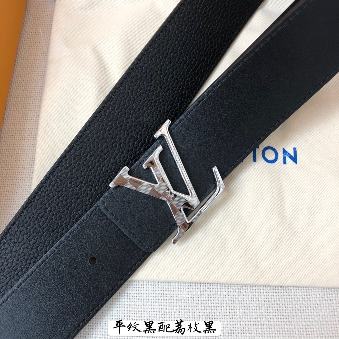 Louis Vuitton Male Leather Belt Cow Leather 40mm-s-l